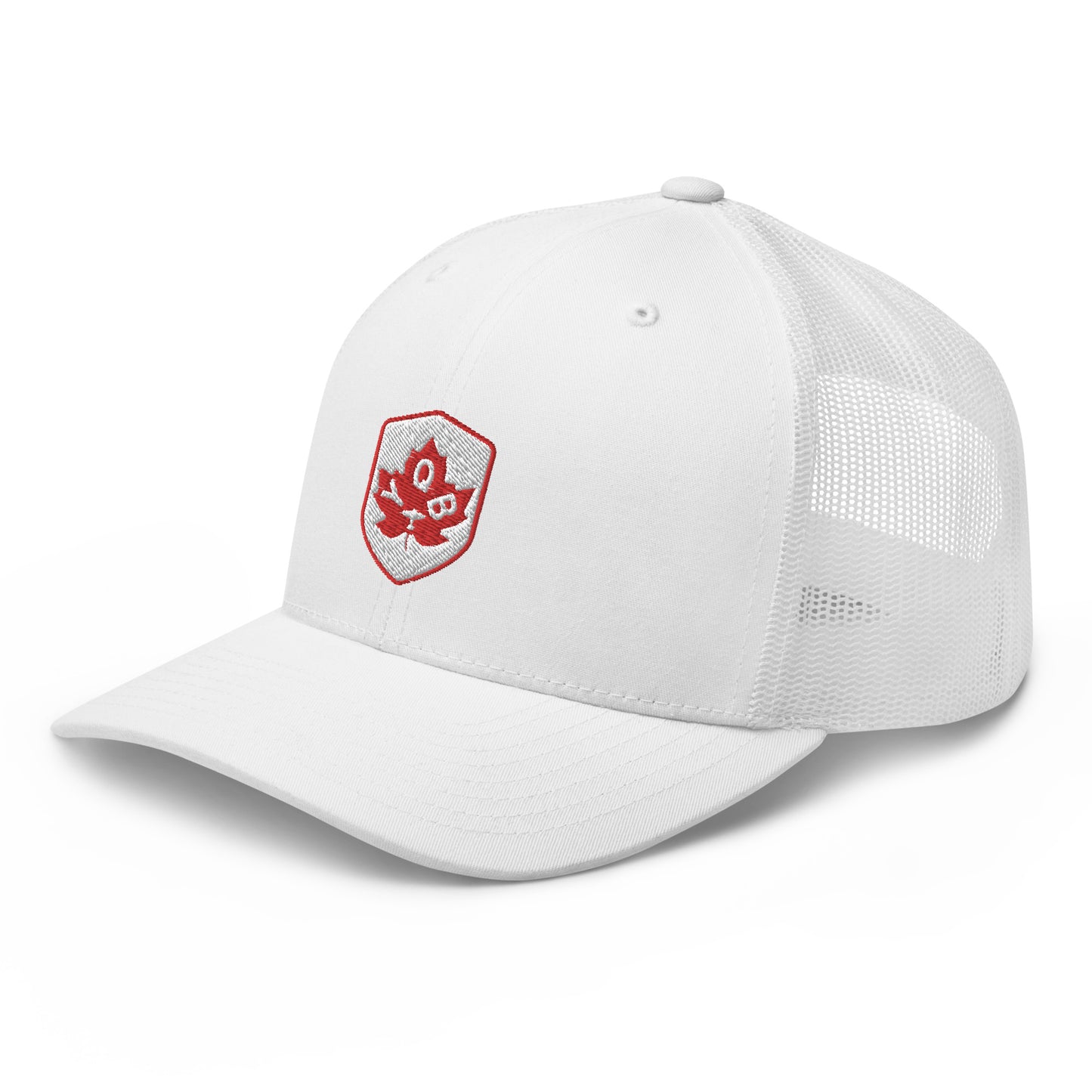 Maple Leaf Trucker Hat - Red/White • YQB Quebec City • YHM Designs - Image 34