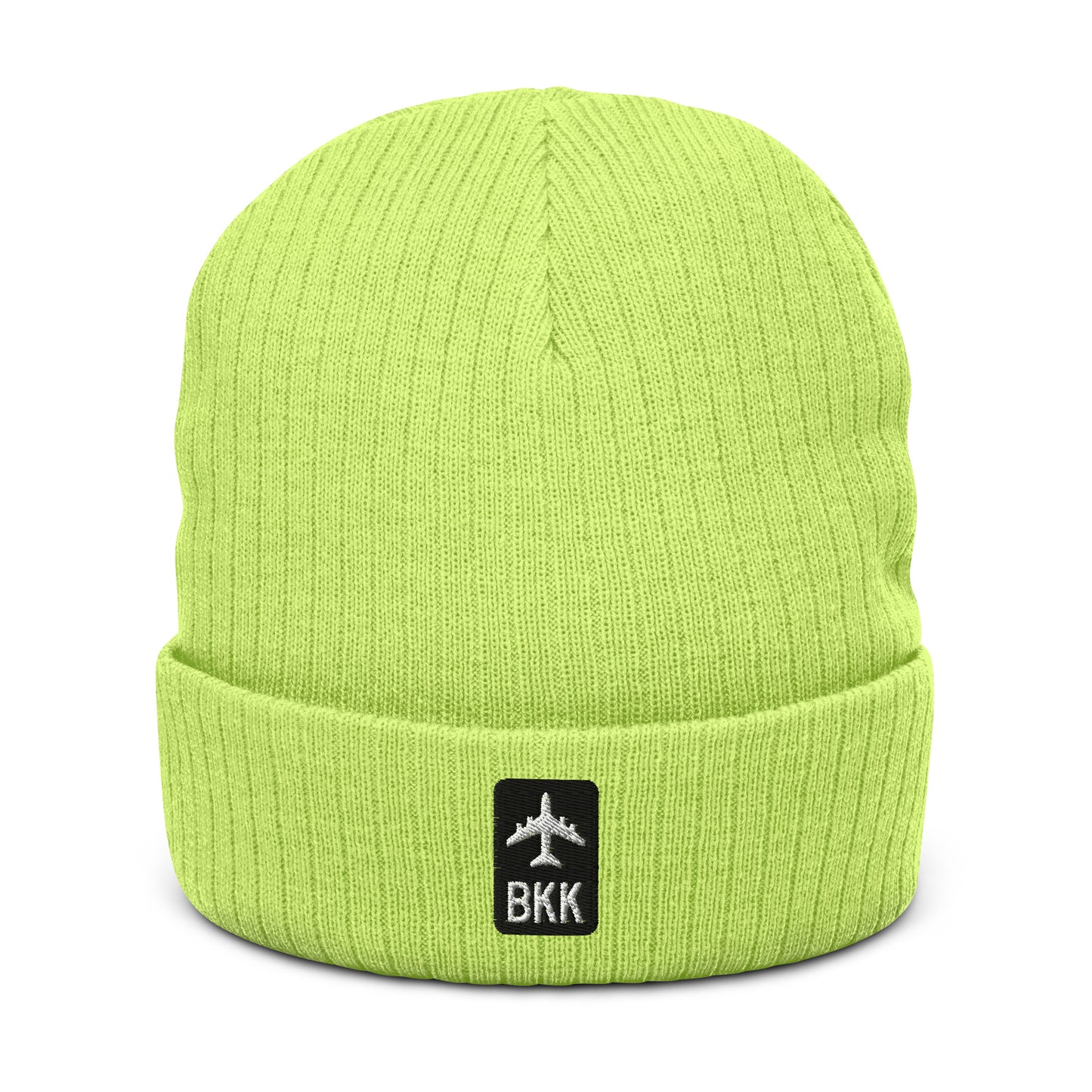Jetliner Ribbed Knit Beanie • Black/White • BKK Bangkok • YHM Designs - Image 11