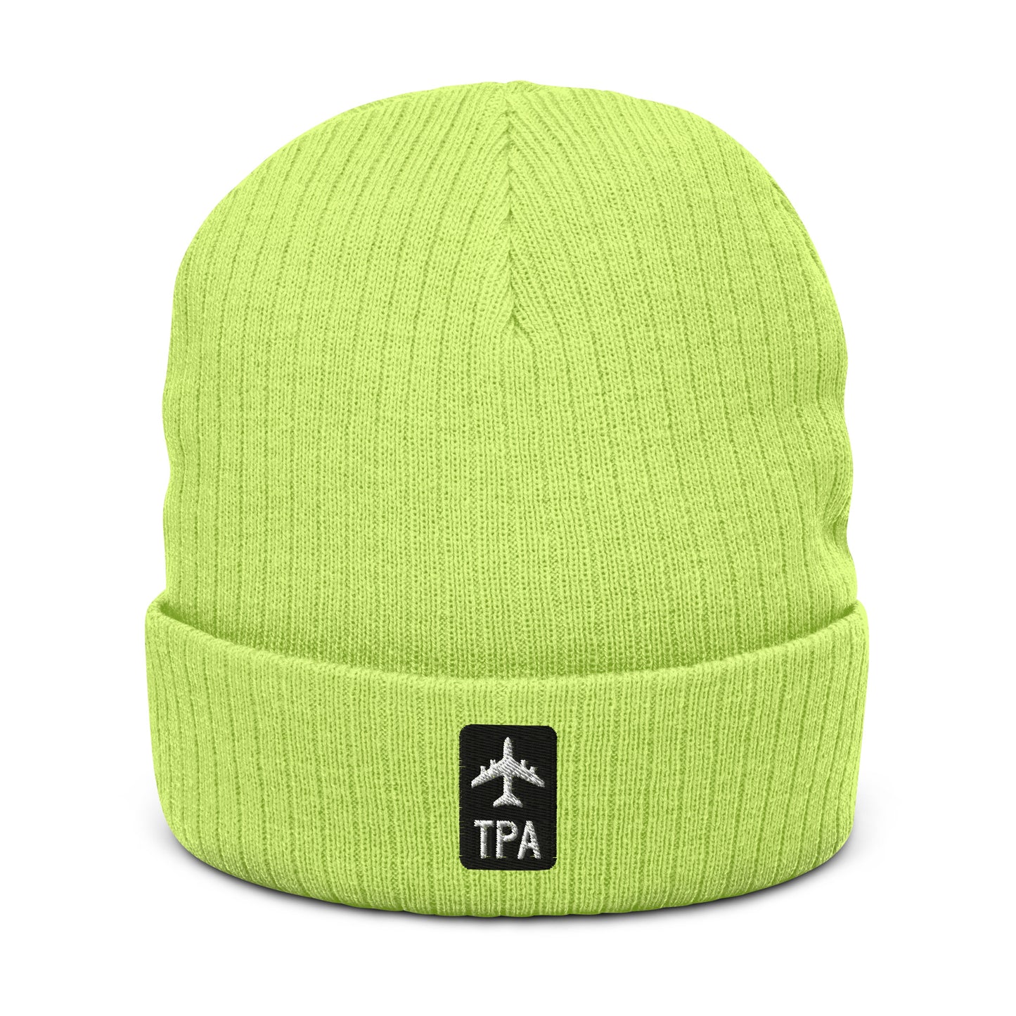 Jetliner Ribbed Knit Beanie • Black/White • TPA Tampa • YHM Designs - Image 11