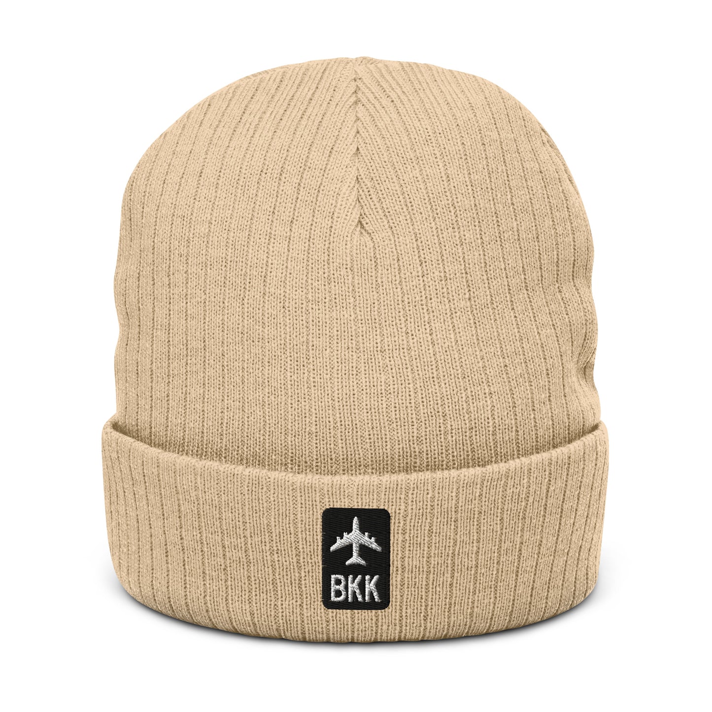 Jetliner Ribbed Knit Beanie • Black/White • BKK Bangkok • YHM Designs - Image 10