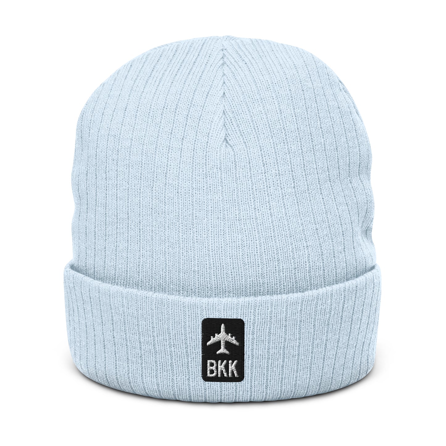 Jetliner Ribbed Knit Beanie • Black/White • BKK Bangkok • YHM Designs - Image 12