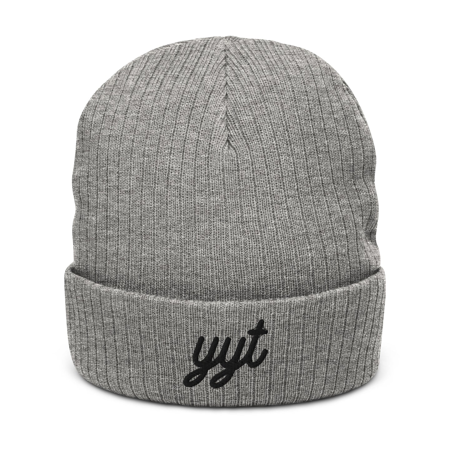 Vintage Script Recycled Cuffed Beanie • YYT St. John's • YHM Designs - Image 03