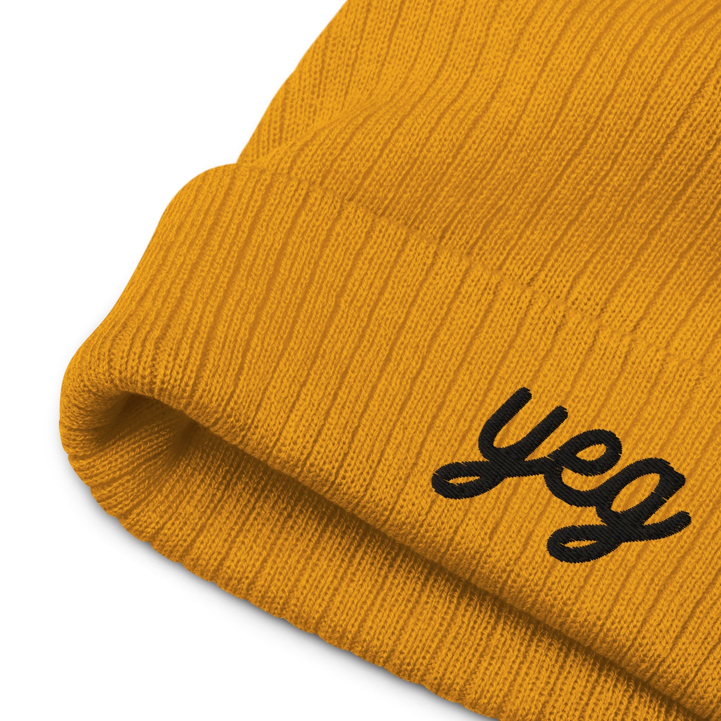 Vintage Script Recycled Cuffed Beanie • YEG Edmonton • YHM Designs - Image 06