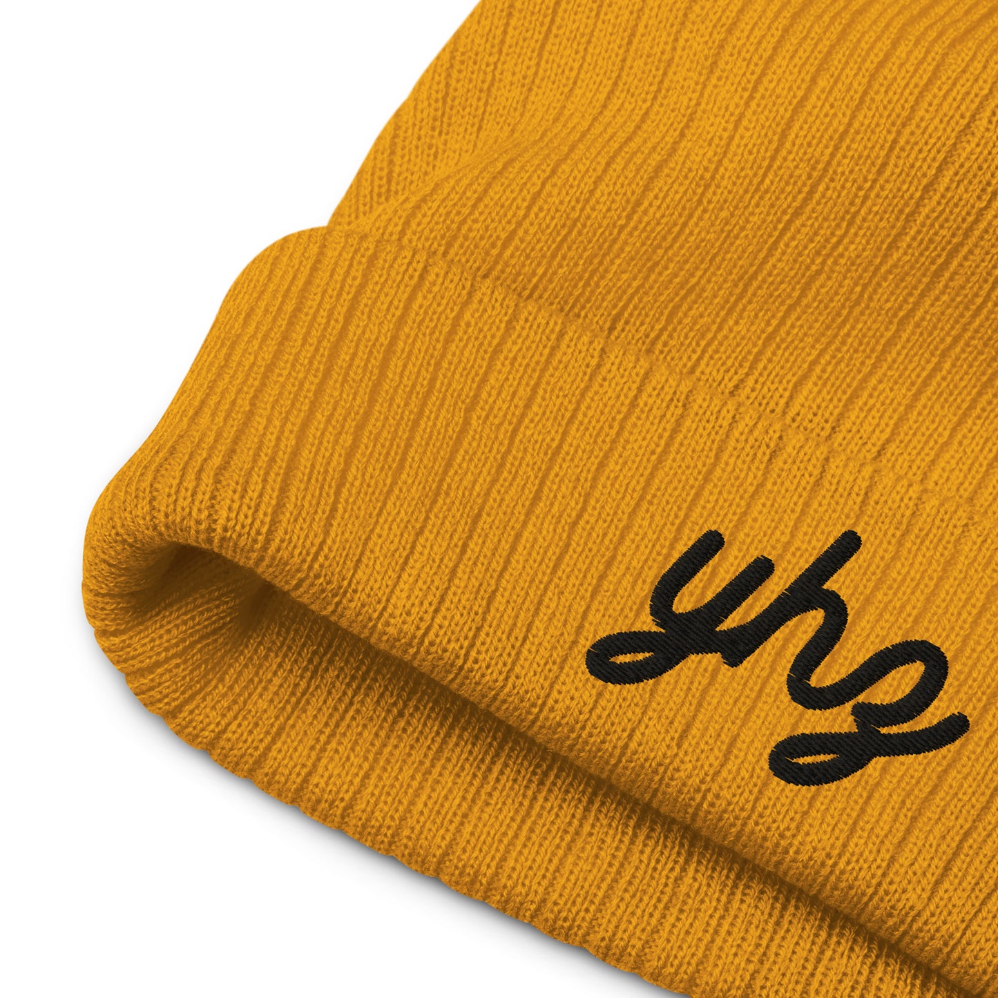 Vintage Script Recycled Cuffed Beanie • YHZ Halifax • YHM Designs - Image 06