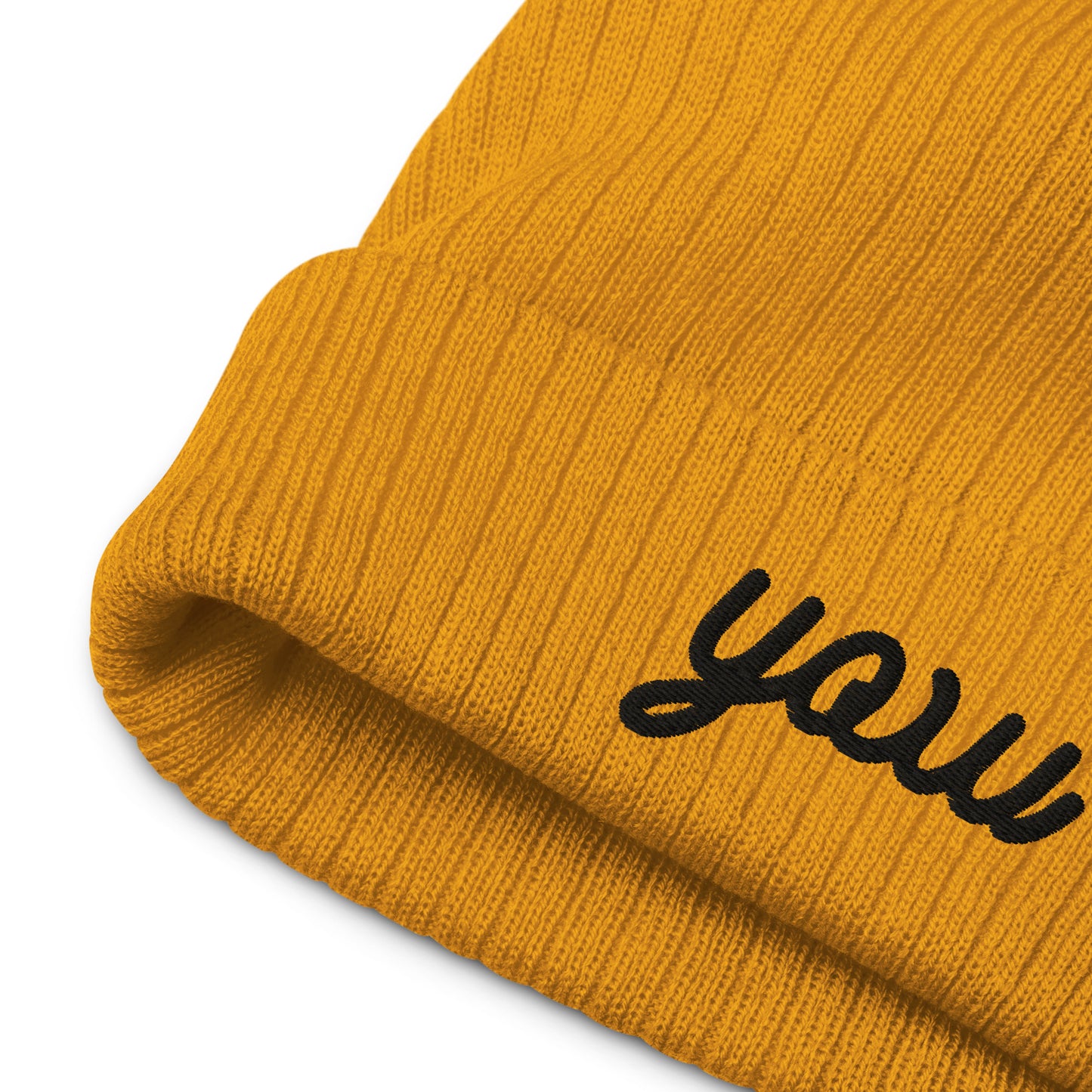 Vintage Script Recycled Cuffed Beanie • YOW Ottawa • YHM Designs - Image 06