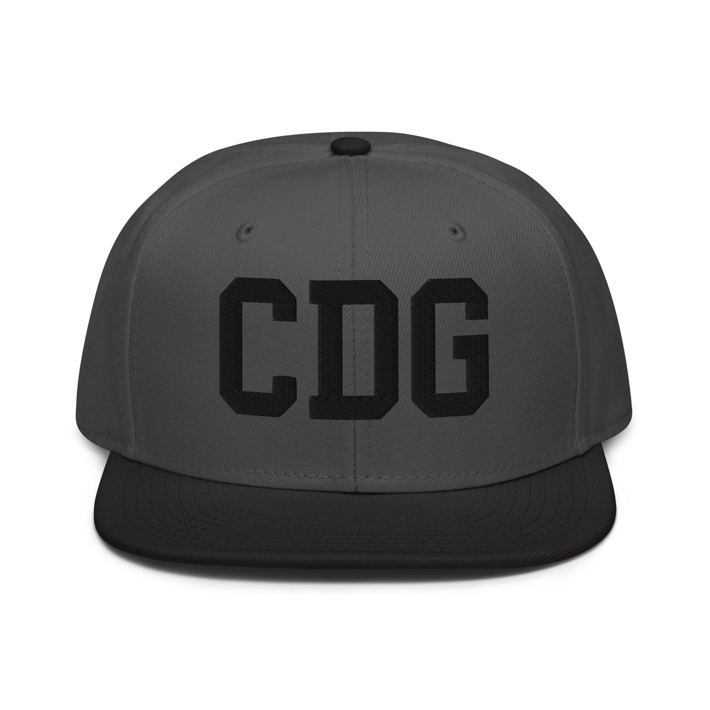 College-Style Wool-Blend Snapback Hat • Black • CDG Paris • YHM Designs - Image 11