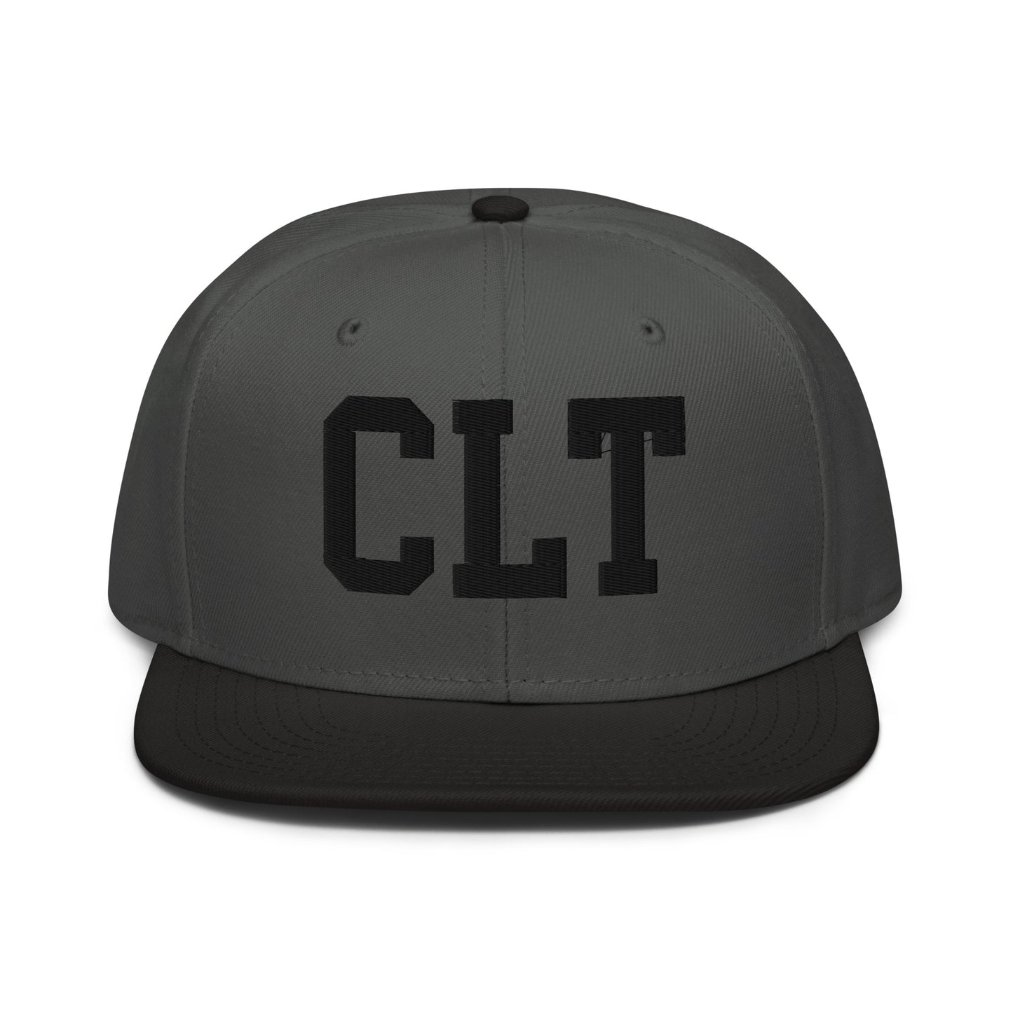 College-Style Wool-Blend Snapback Hat • Black • CLT Charlotte • YHM Designs - Image 11