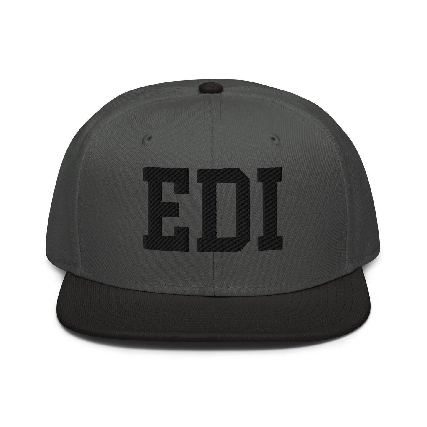 College-Style Wool-Blend Snapback Hat • Black • EDI Edinburgh • YHM Designs - Image 11