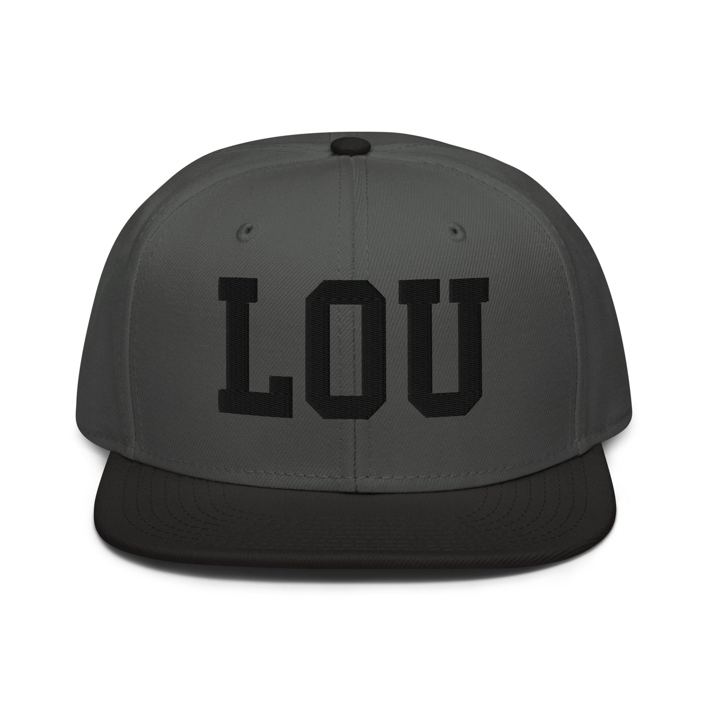 College-Style Wool-Blend Snapback Hat • Black • LOU Louisville • YHM Designs - Image 11