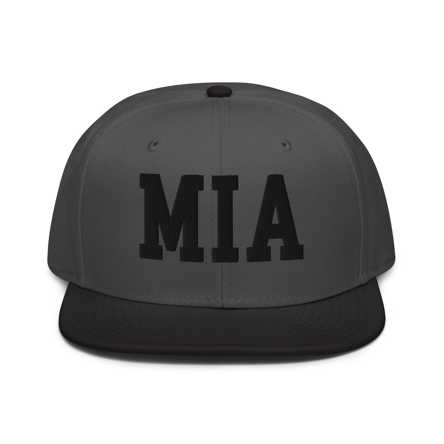 College-Style Wool-Blend Snapback Hat • Black • MIA Miami • YHM Designs - Image 11