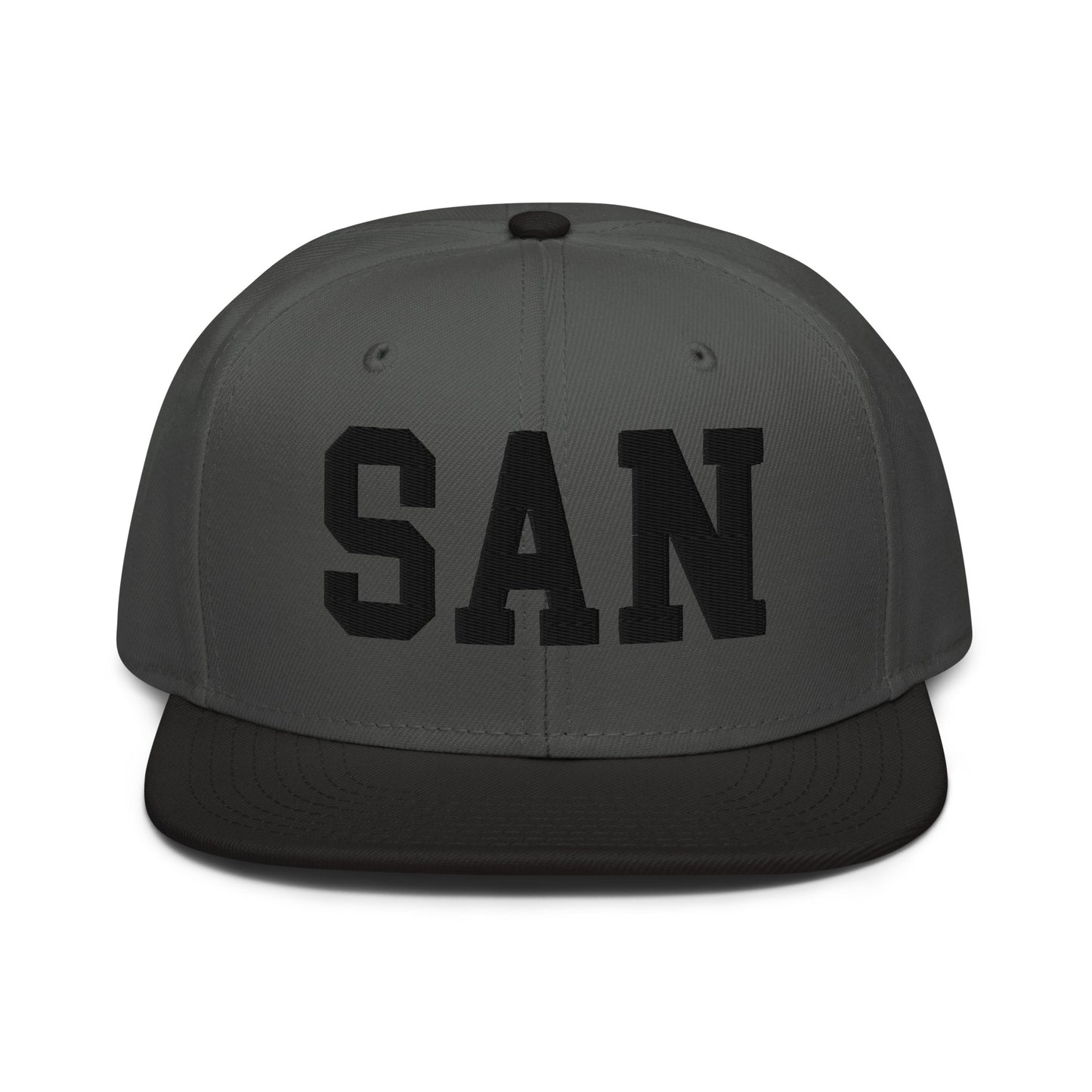 College-Style Wool-Blend Snapback Hat • Black • SAN San Diego • YHM Designs - Image 11