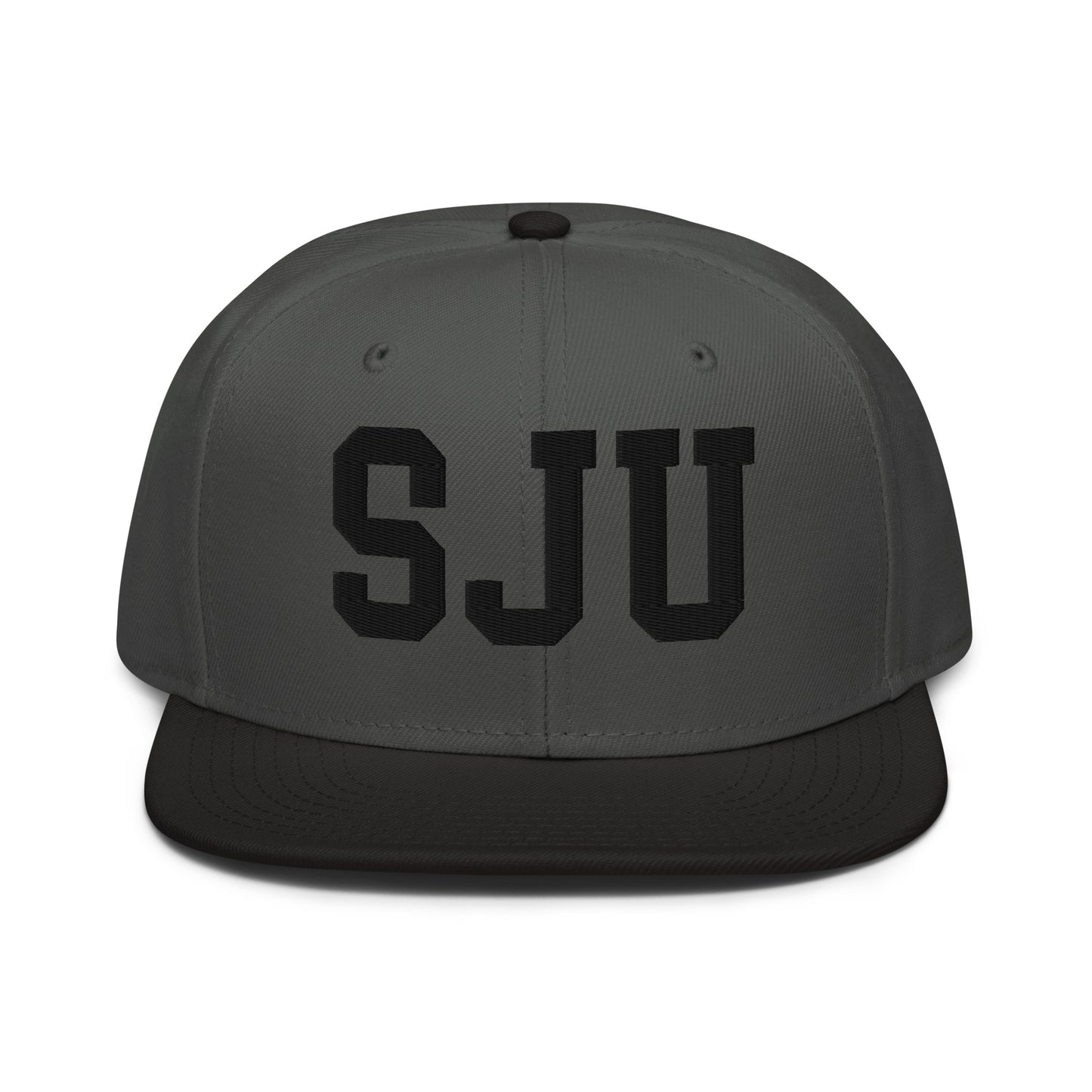 College-Style Wool-Blend Snapback Hat • Black • SJU San Juan • YHM Designs - Image 11