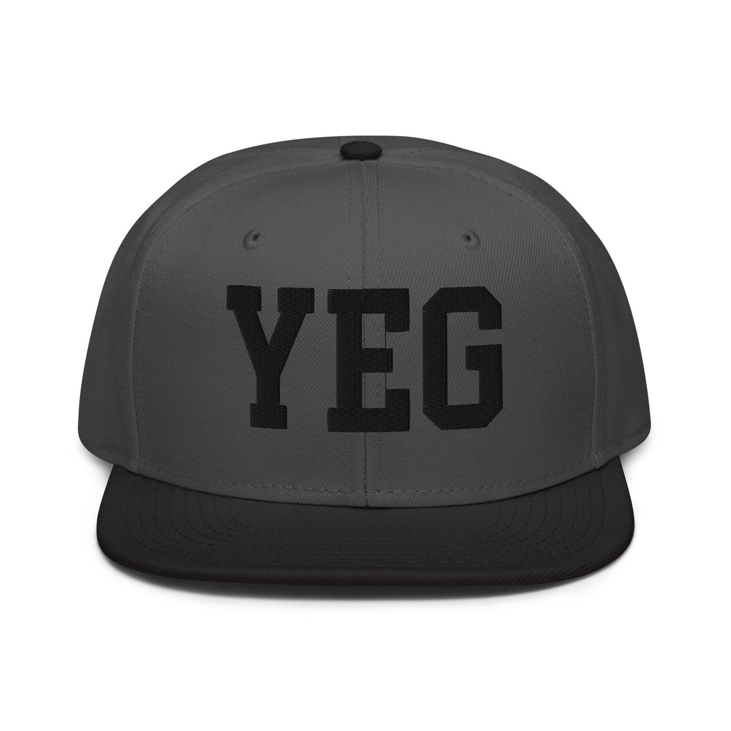 College-Style Wool-Blend Snapback Hat • Black • YEG Edmonton • YHM Designs - Image 11