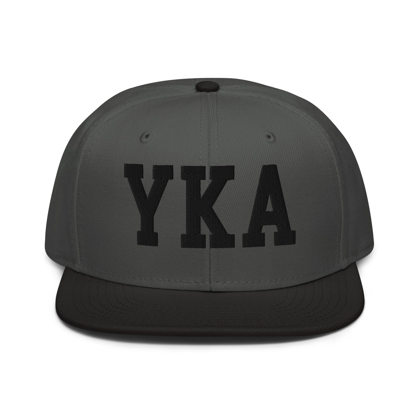 College-Style Wool-Blend Snapback Hat • Black • YKA Kamloops • YHM Designs - Image 11