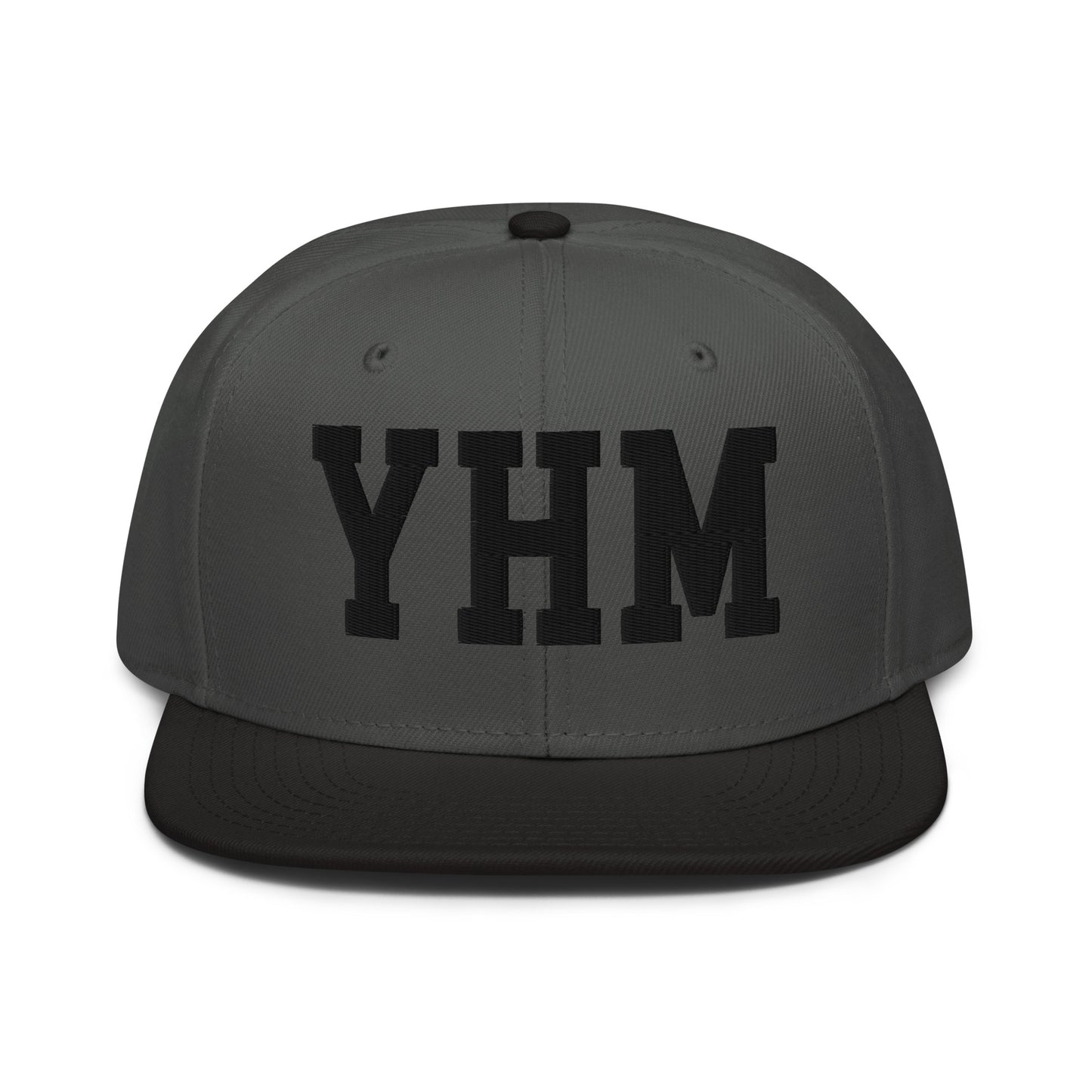 College-Style Wool-Blend Snapback Hat • Black • YHM Hamilton • YHM Designs - Image 11