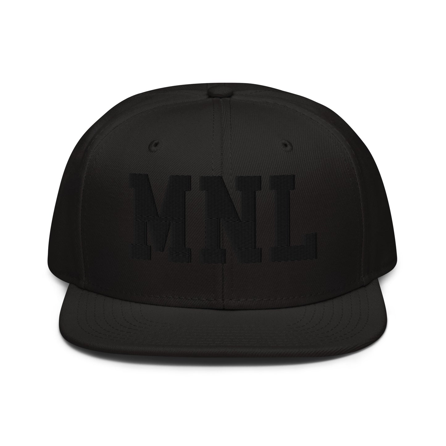 College-Style Wool-Blend Snapback Hat • Black • MNL Manila • YHM Designs - Image 07