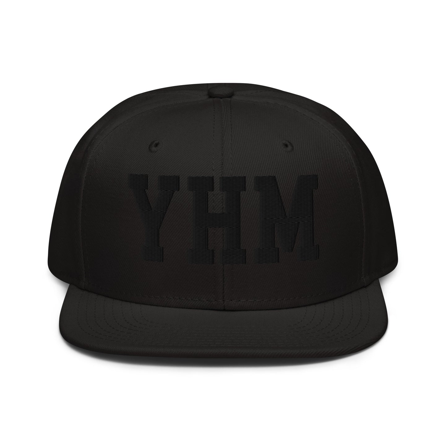 College-Style Wool-Blend Snapback Hat • Black • YHM Hamilton • YHM Designs - Image 07