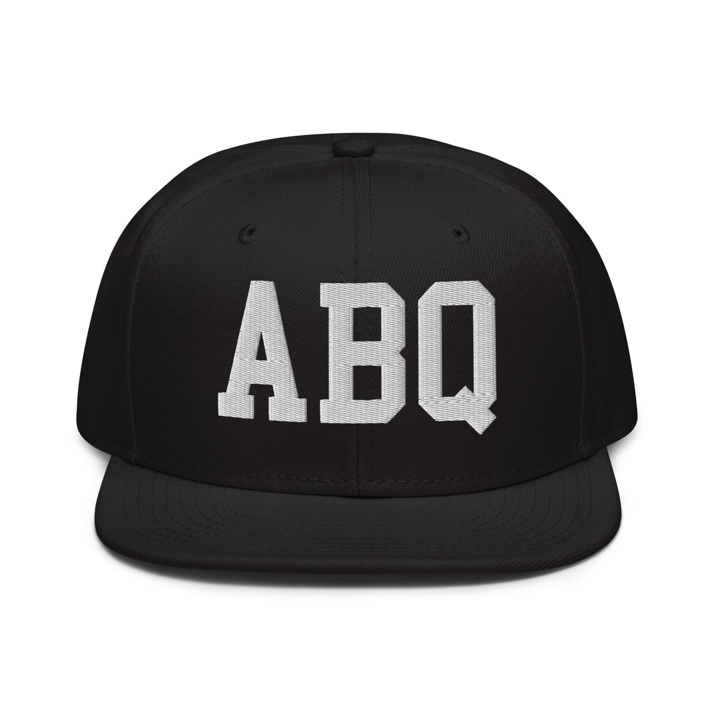 College-Style Wool-Blend Snapback Hat • White • ABQ Albuquerque • YHM Designs - Image 07