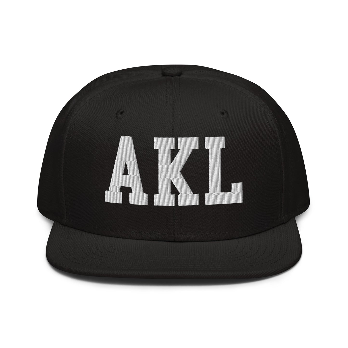 College-Style Wool-Blend Snapback Hat • White • AKL Auckland • YHM Designs - Image 07