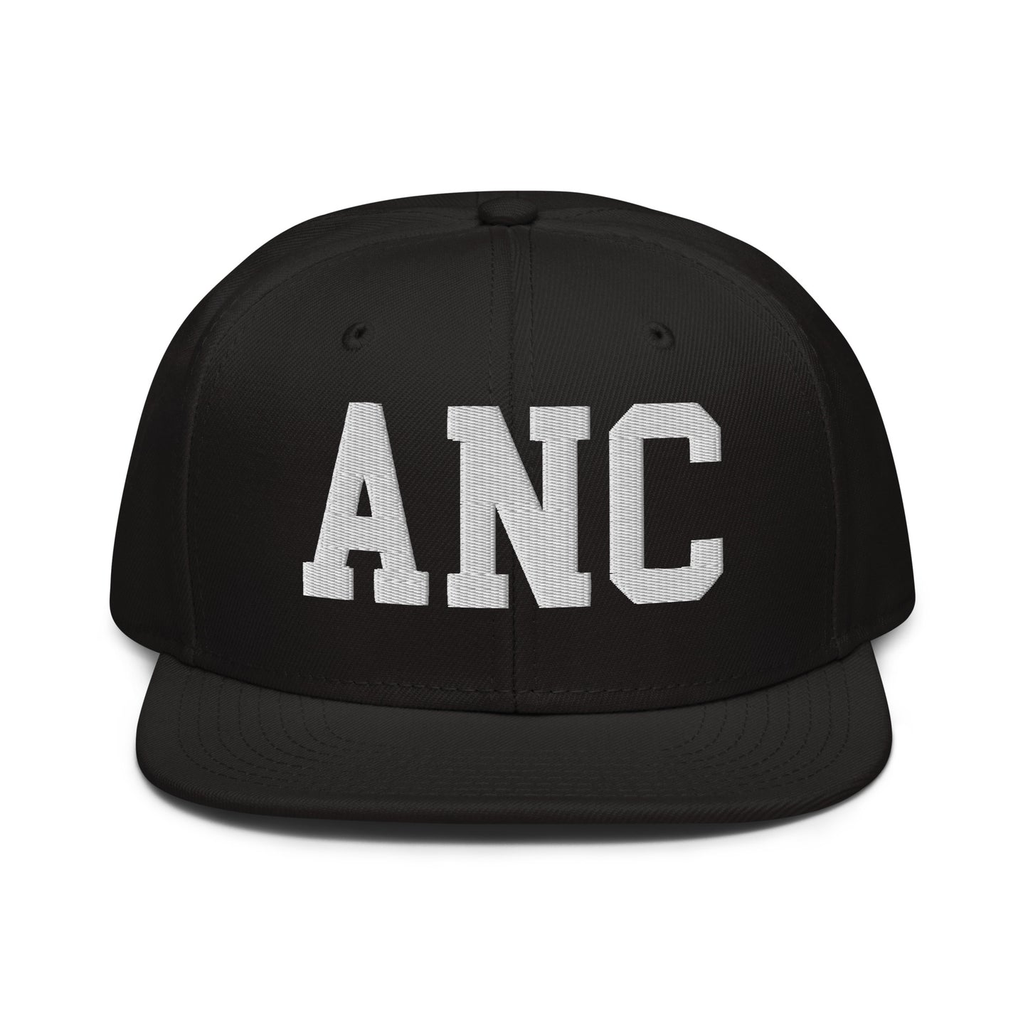 College-Style Wool-Blend Snapback Hat • White • ANC Anchorage • YHM Designs - Image 07