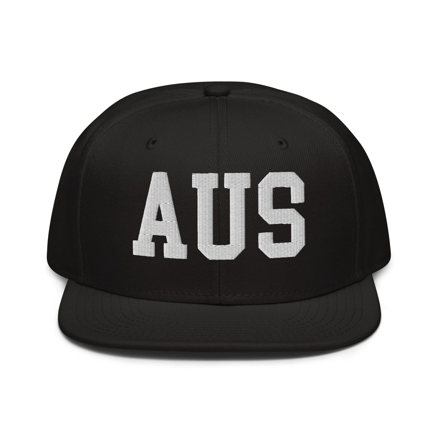 College-Style Wool-Blend Snapback Hat • White • AUS Austin • YHM Designs - Image 07