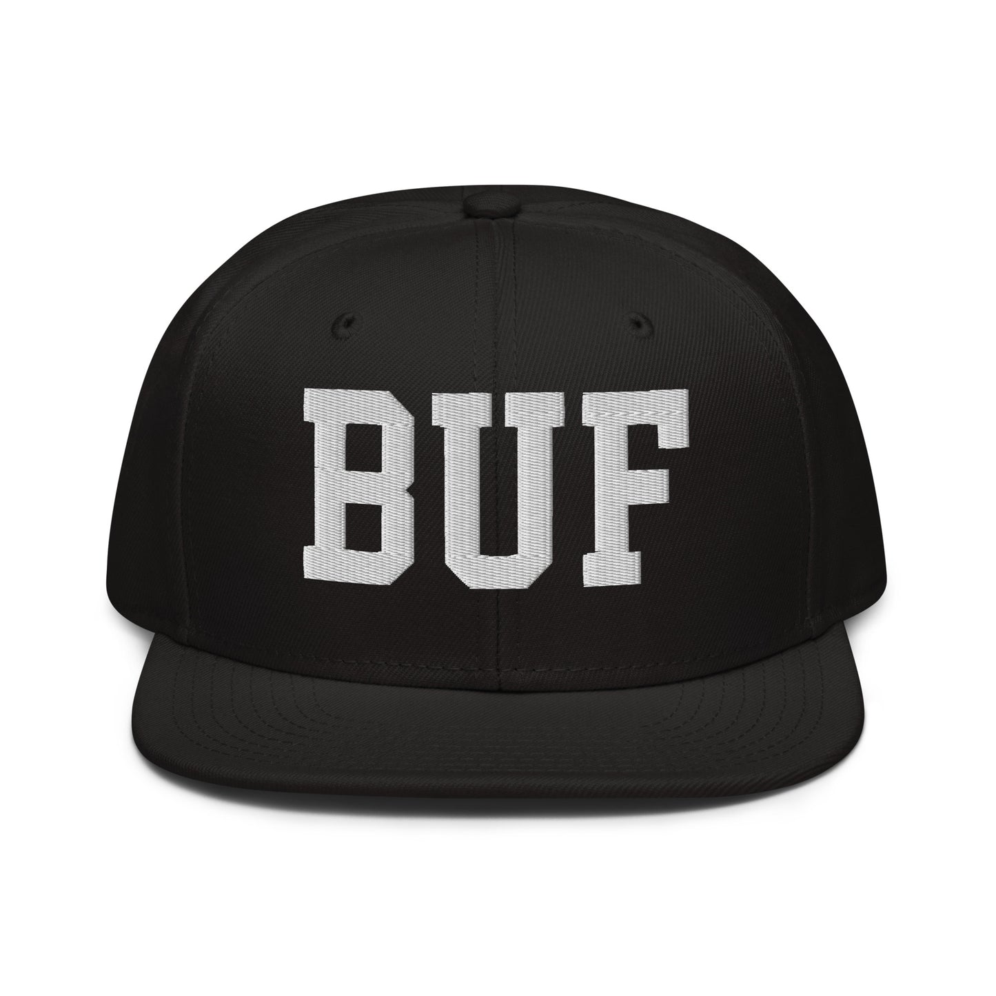 College-Style Wool-Blend Snapback Hat • White • BUF Buffalo • YHM Designs - Image 07