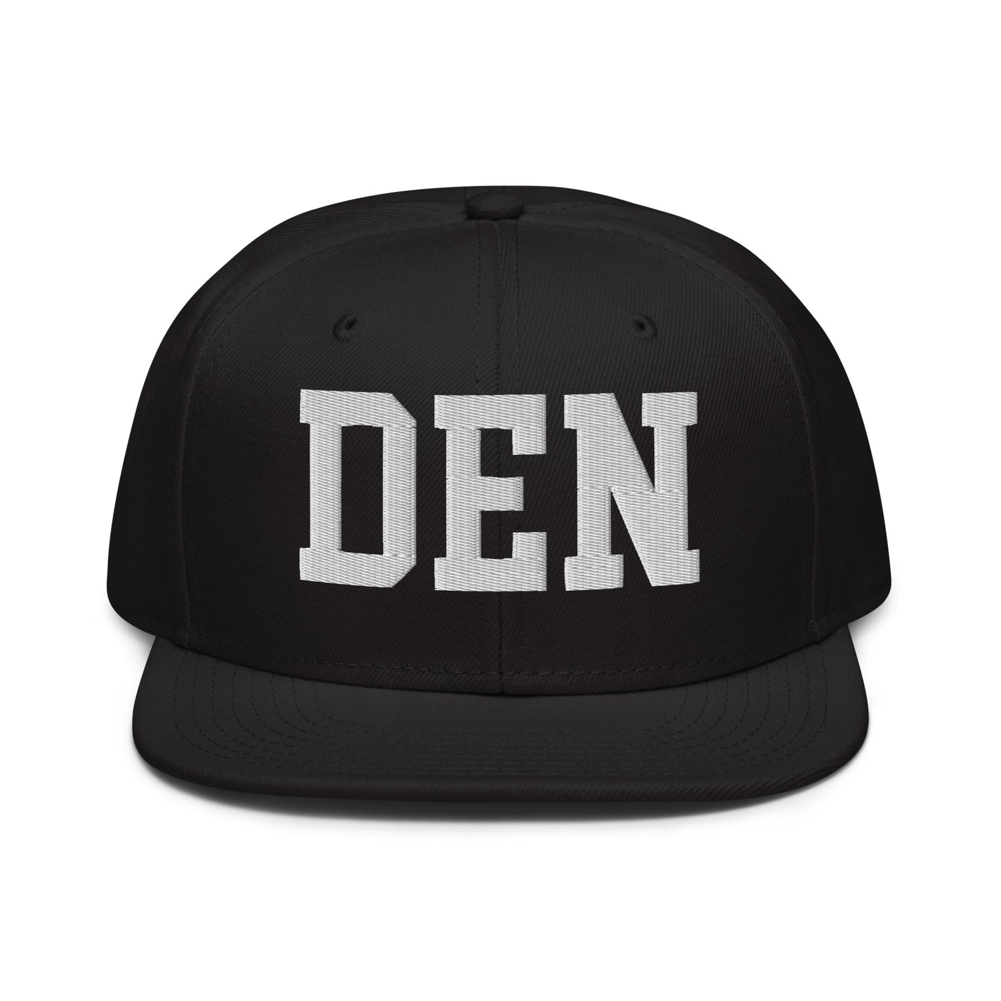 College-Style Wool-Blend Snapback Hat • White • DEN Denver • YHM Designs - Image 07