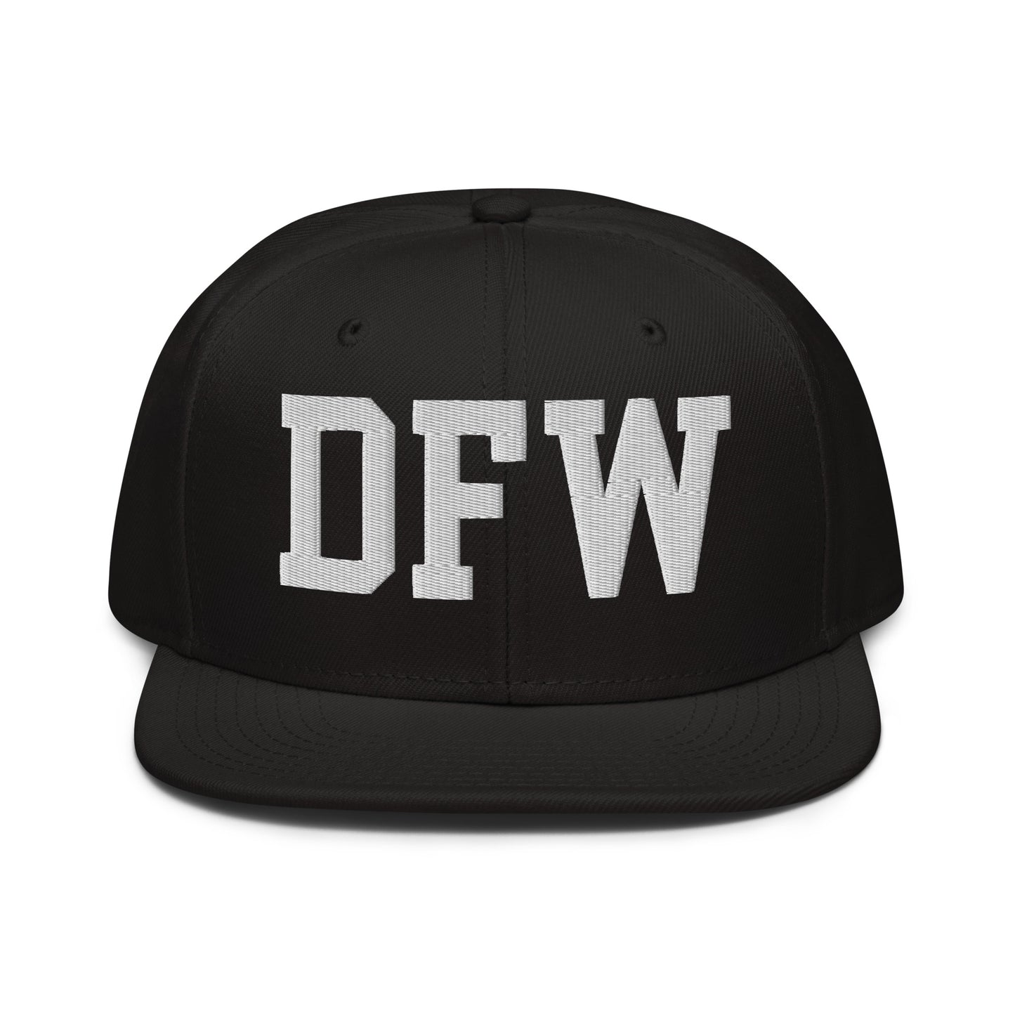 College-Style Wool-Blend Snapback Hat • White • DFW Dallas • YHM Designs - Image 07