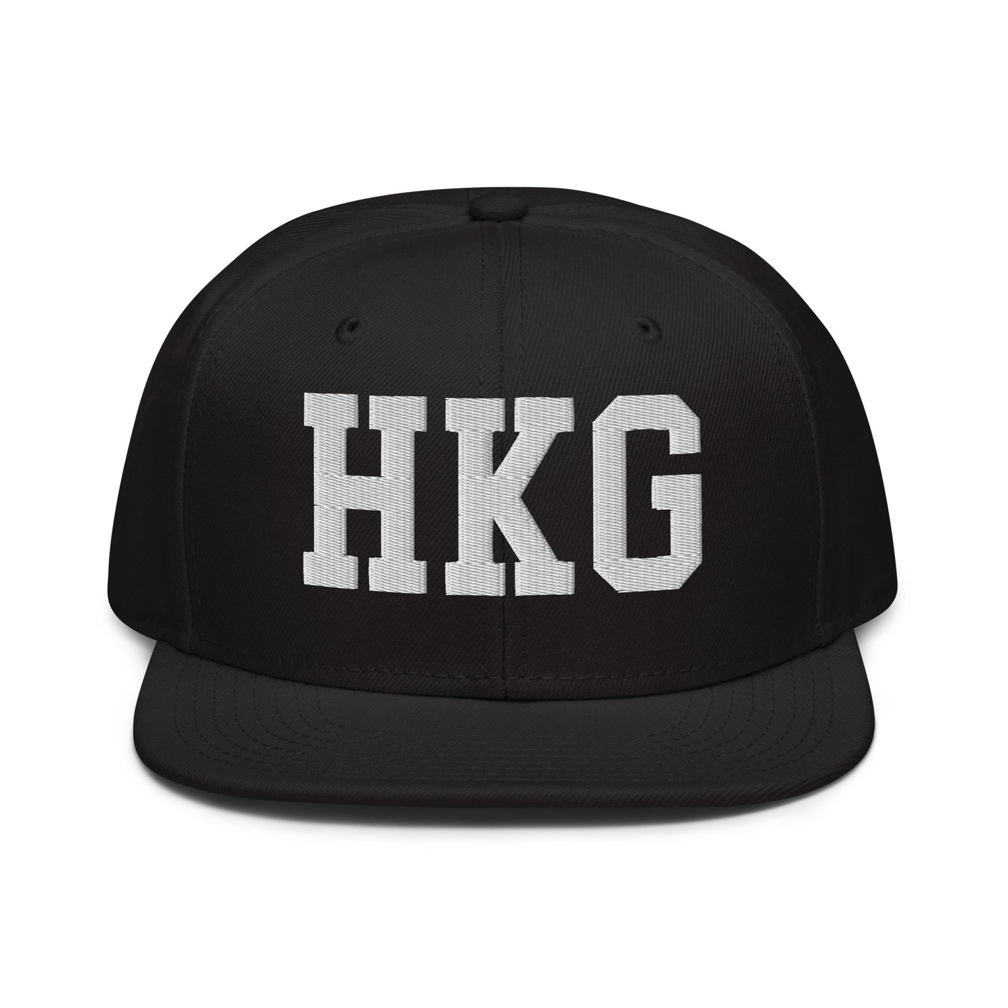 College-Style Wool-Blend Snapback Hat • White • HKG Hong Kong • YHM Designs - Image 07
