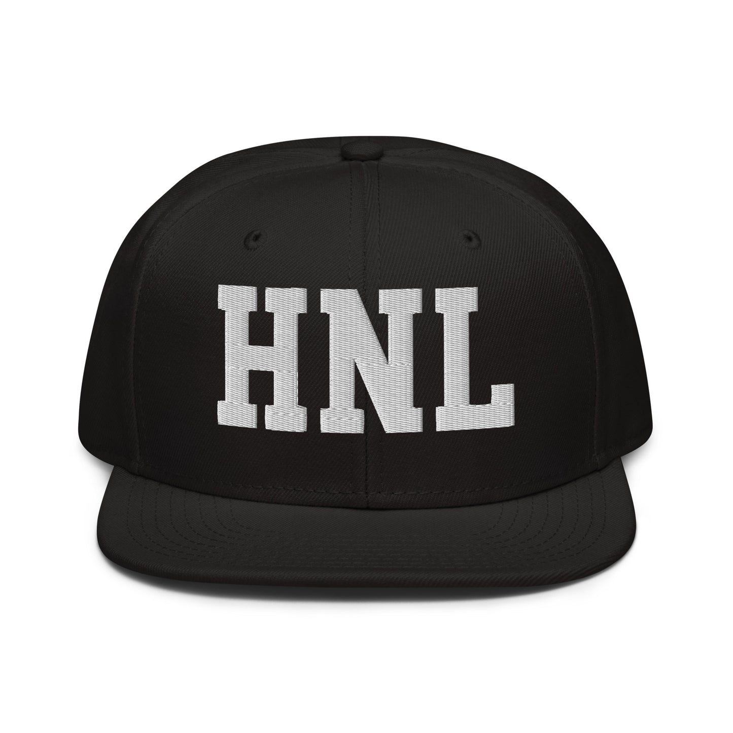 College-Style Wool-Blend Snapback Hat • White • HNL Honolulu • YHM Designs - Image 07