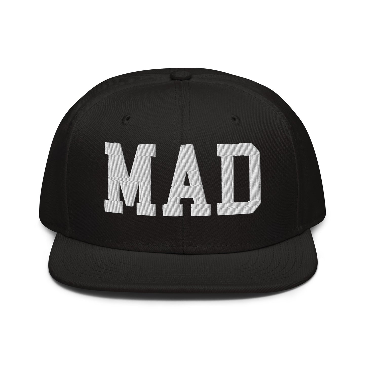 College-Style Wool-Blend Snapback Hat • White • MAD Madrid • YHM Designs - Image 07