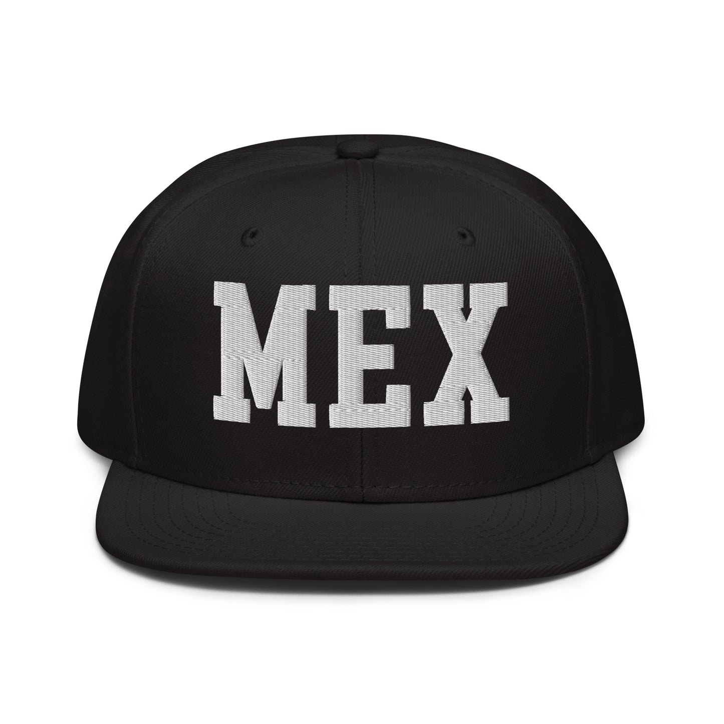 College-Style Wool-Blend Snapback Hat • White • MEX Mexico City • YHM Designs - Image 07