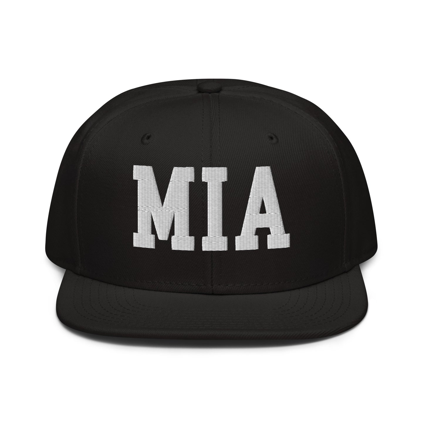 College-Style Wool-Blend Snapback Hat • White • MIA Miami • YHM Designs - Image 07