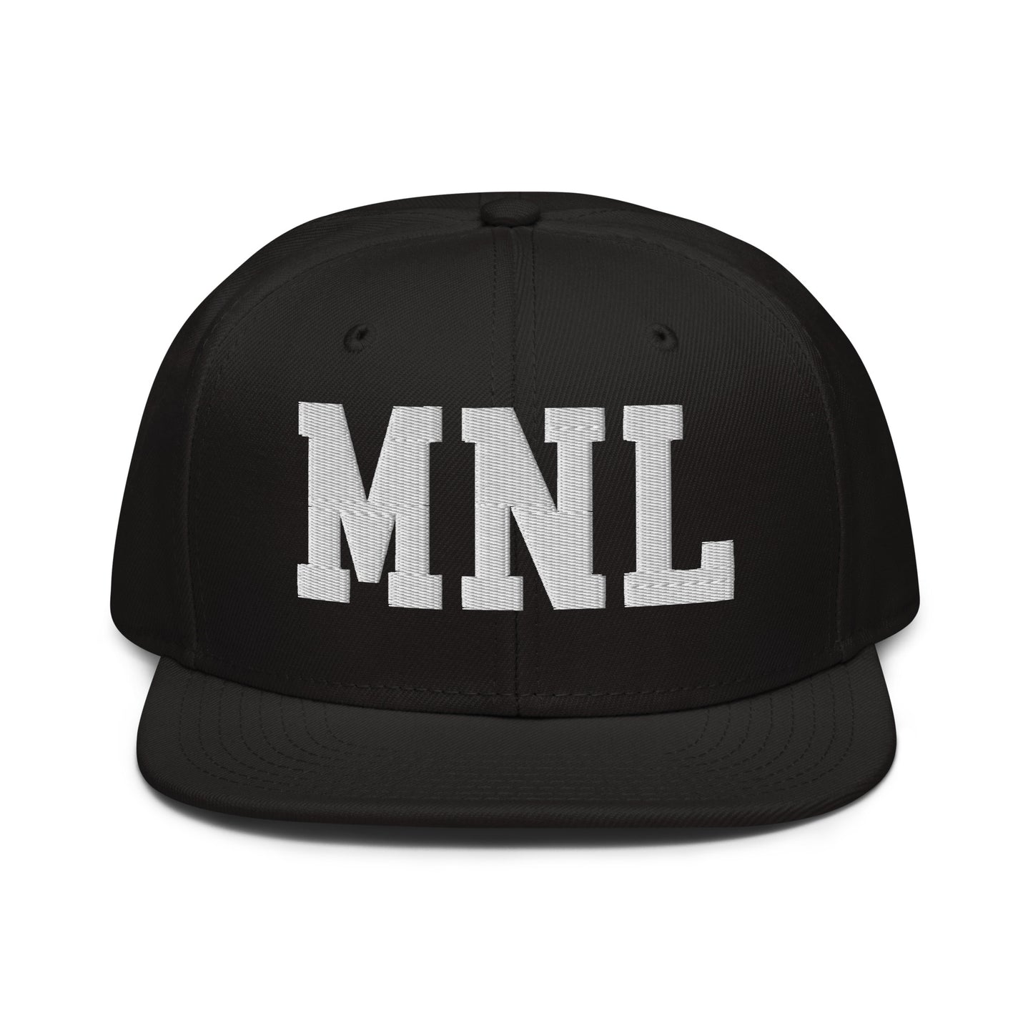 College-Style Wool-Blend Snapback Hat • White • MNL Manila • YHM Designs - Image 07