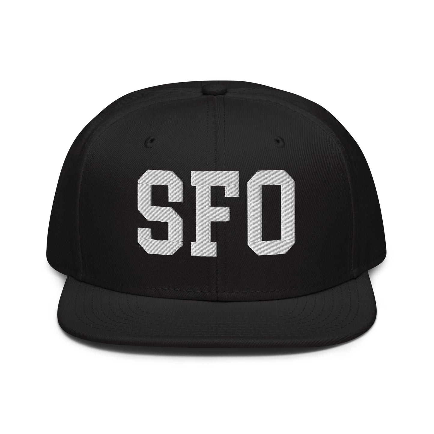 College-Style Wool-Blend Snapback Hat • White • SFO San Francisco • YHM Designs - Image 07
