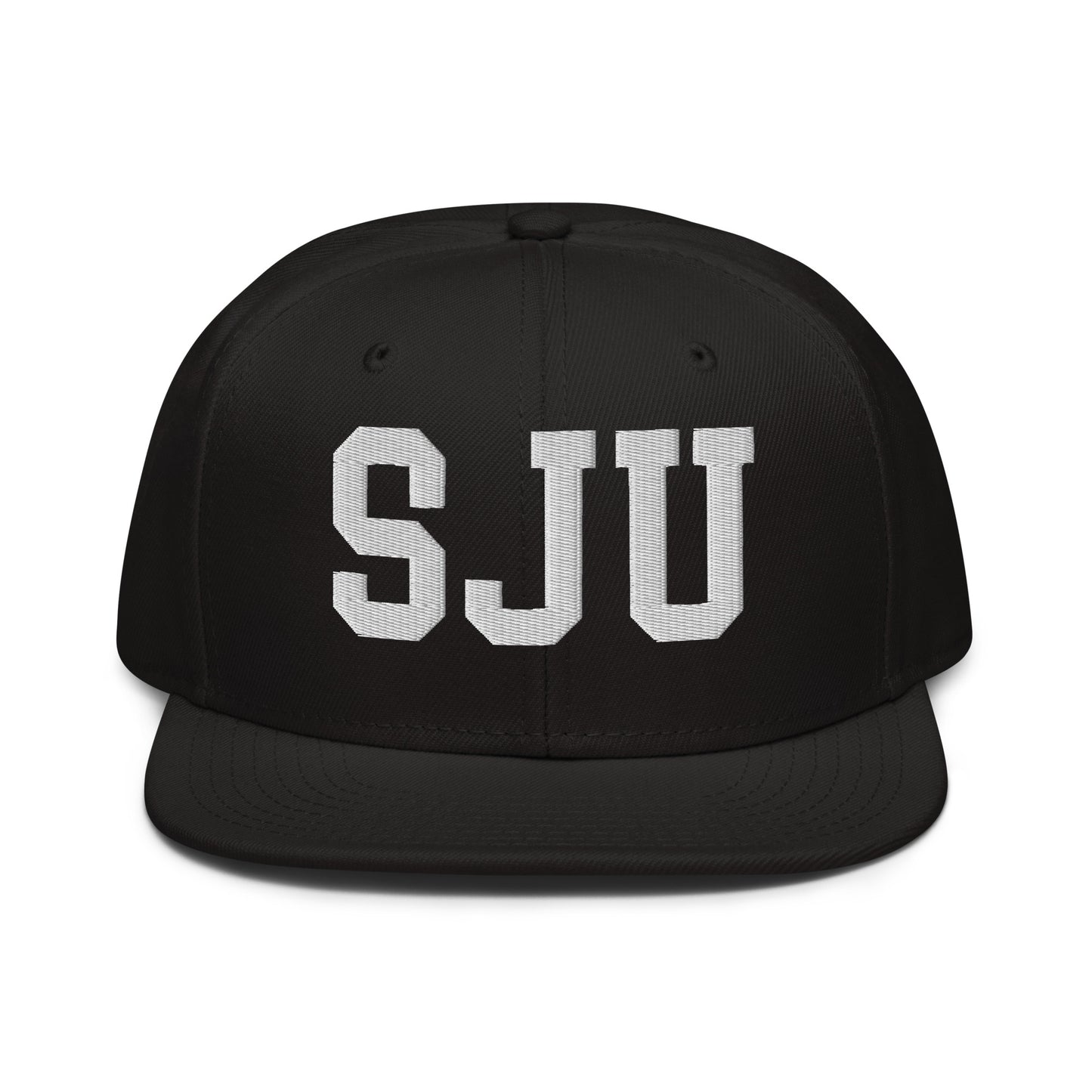 College-Style Wool-Blend Snapback Hat • White • SJU San Juan • YHM Designs - Image 07