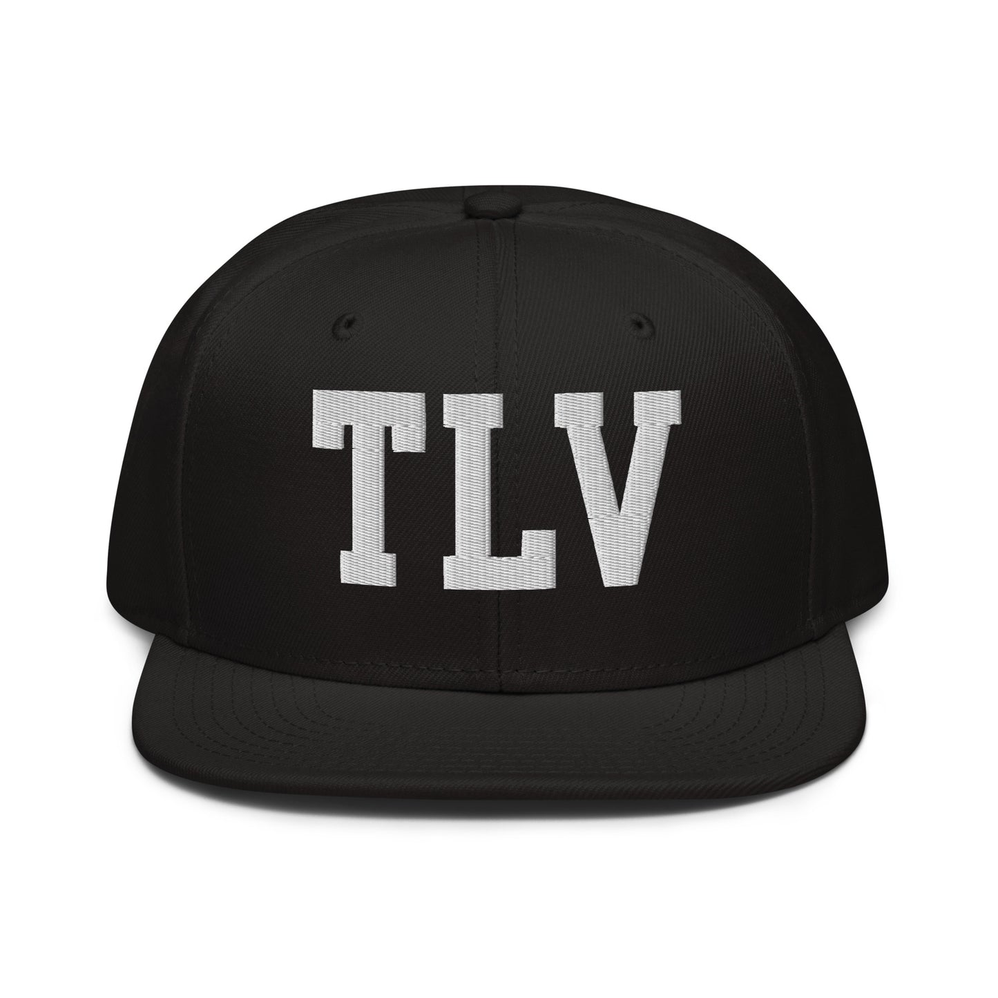 College-Style Wool-Blend Snapback Hat • White • TLV Tel Aviv • YHM Designs - Image 07