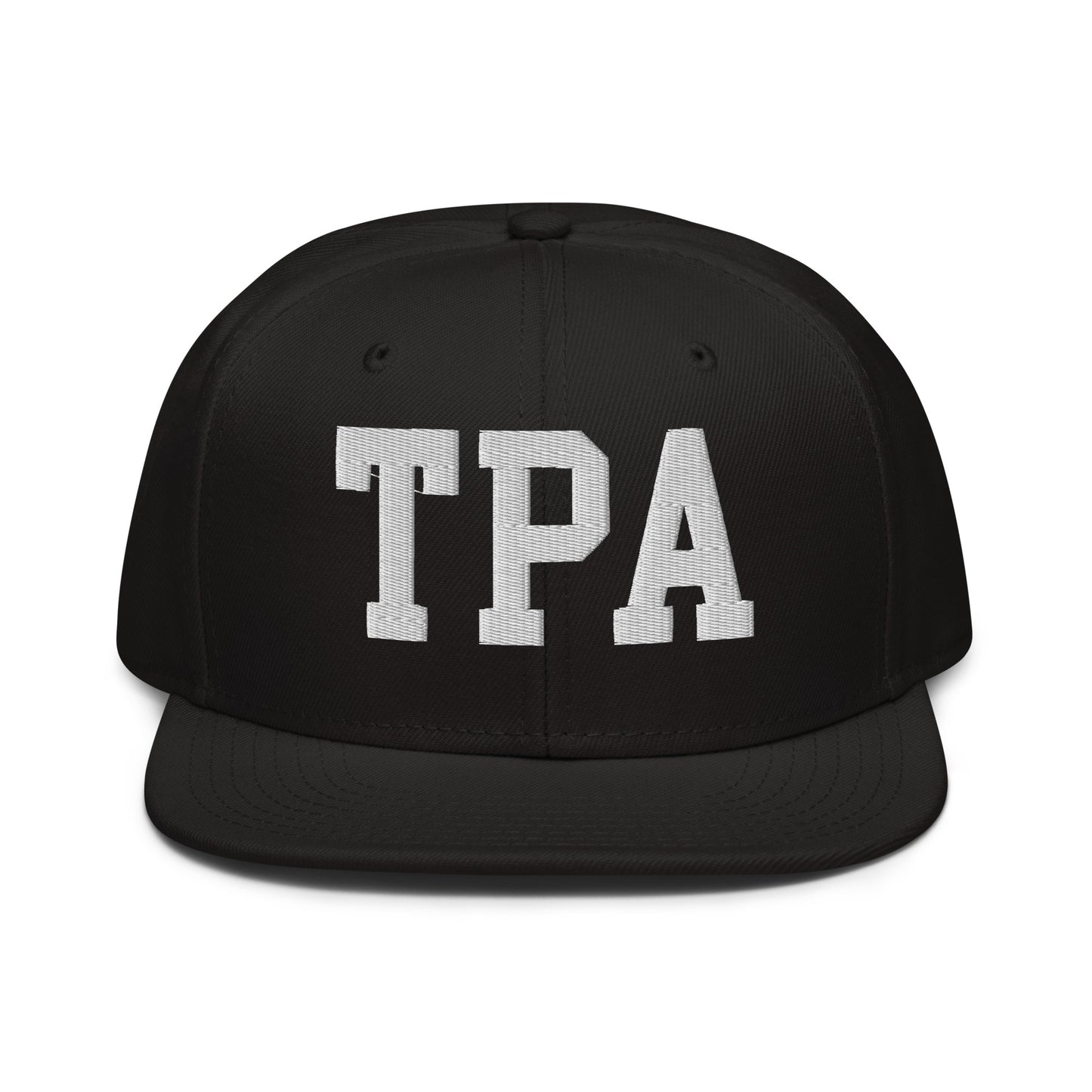 College-Style Wool-Blend Snapback Hat • White • TPA Tampa • YHM Designs - Image 07