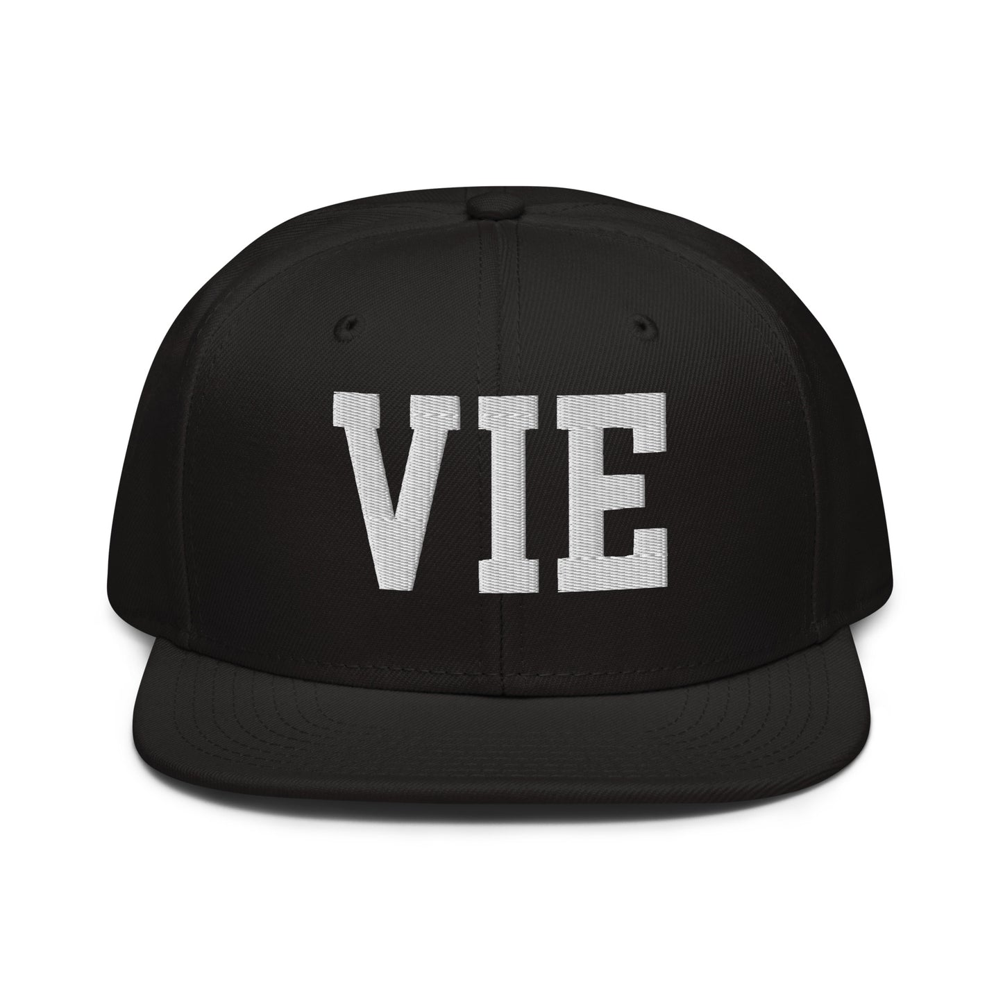 College-Style Wool-Blend Snapback Hat • White • VIE Vienna • YHM Designs - Image 07
