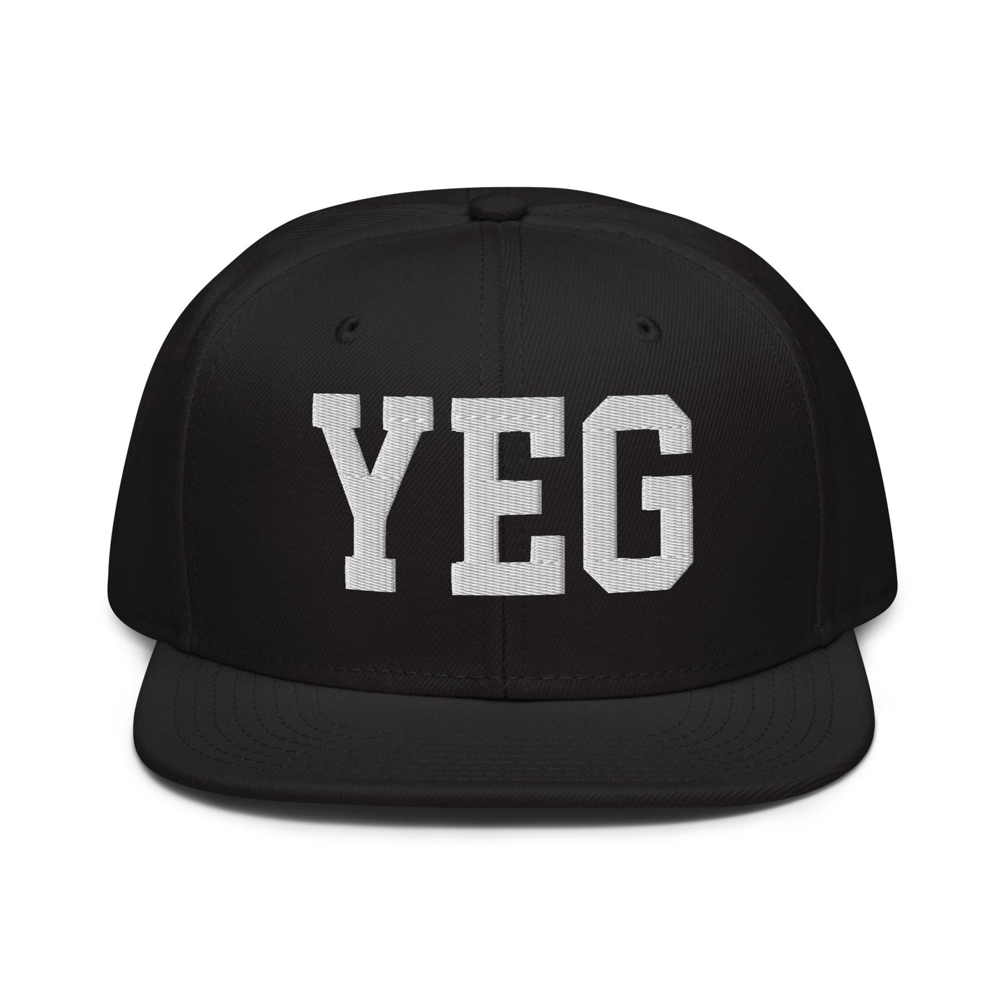 College-Style Wool-Blend Snapback Hat • White • YEG Edmonton • YHM Designs - Image 07