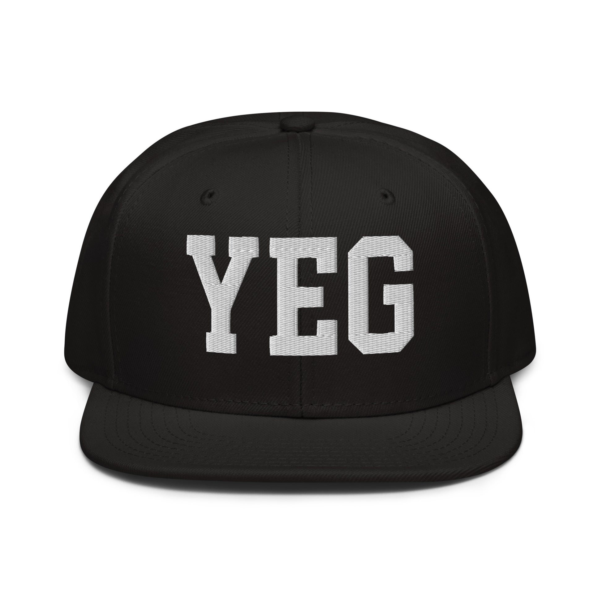 College-Style Wool-Blend Snapback Hat • White • YEG Edmonton • YHM Designs - Image 07