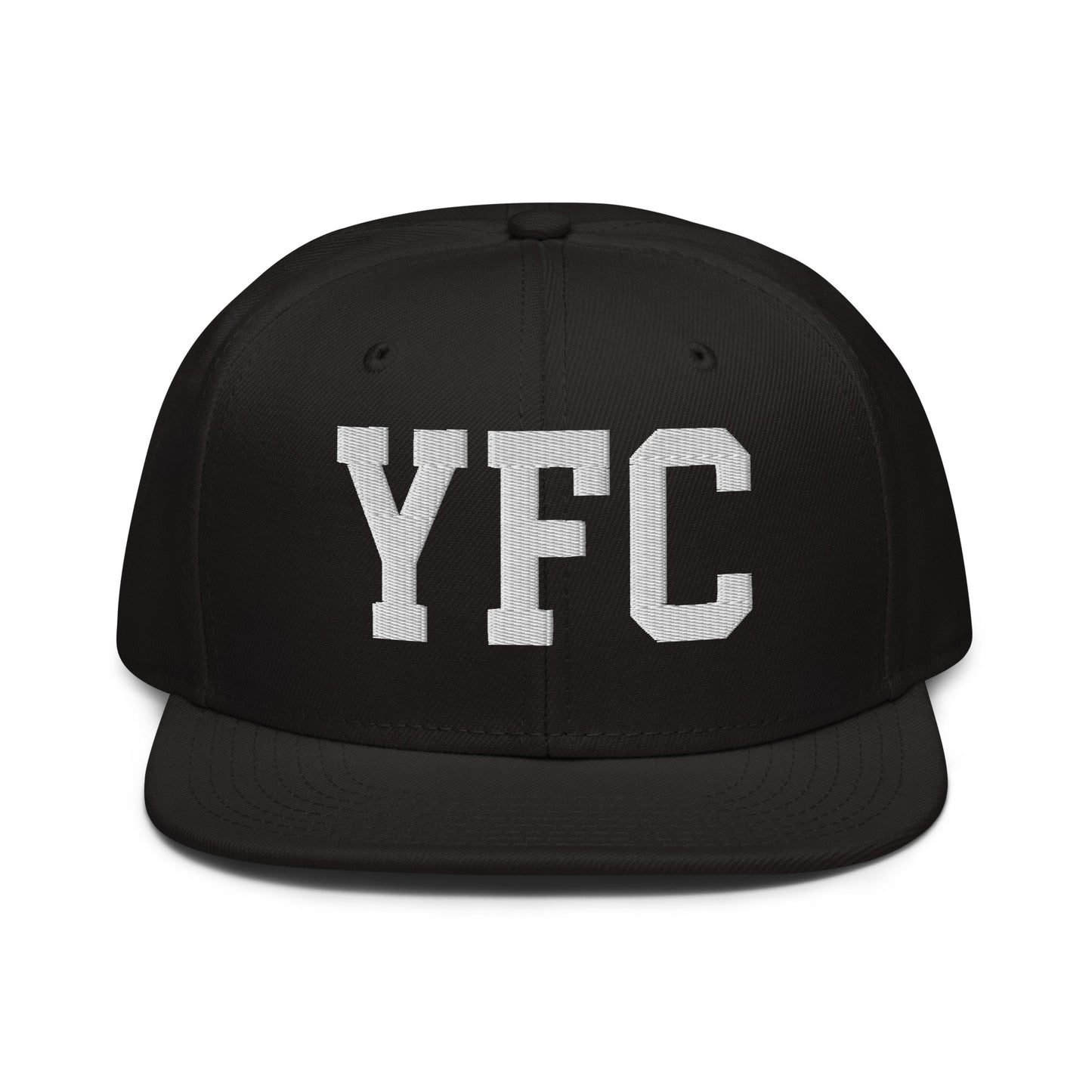 College-Style Wool-Blend Snapback Hat • White • YFC Fredericton • YHM Designs - Image 07