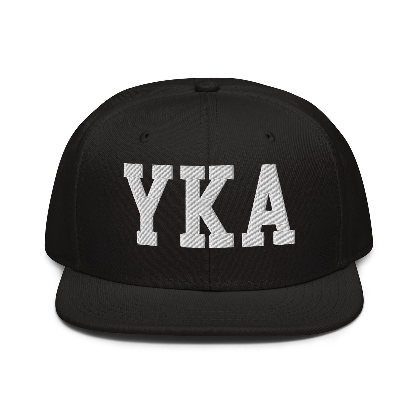 College-Style Wool-Blend Snapback Hat • White • YKA Kamloops • YHM Designs - Image 07