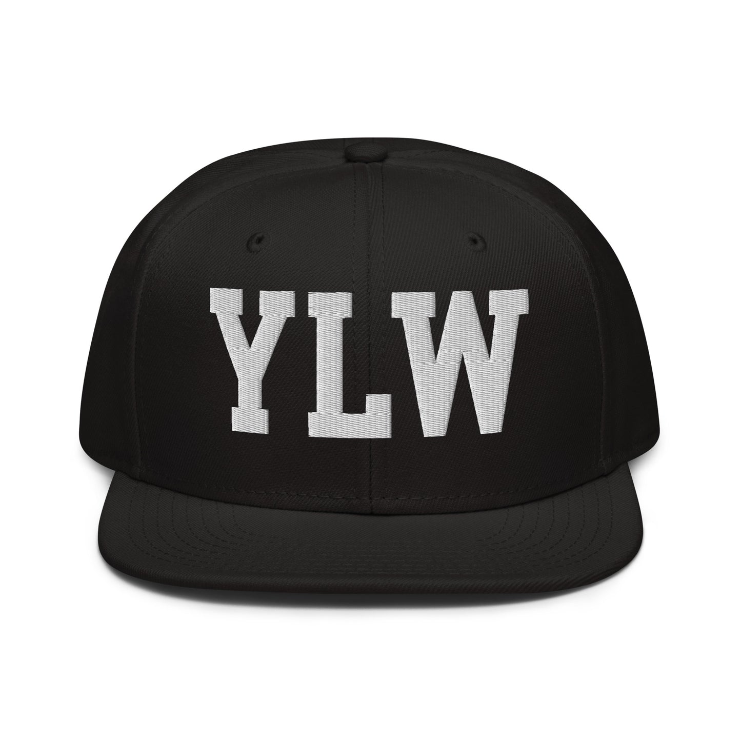 College-Style Wool-Blend Snapback Hat • White • YLW Kelowna • YHM Designs - Image 07