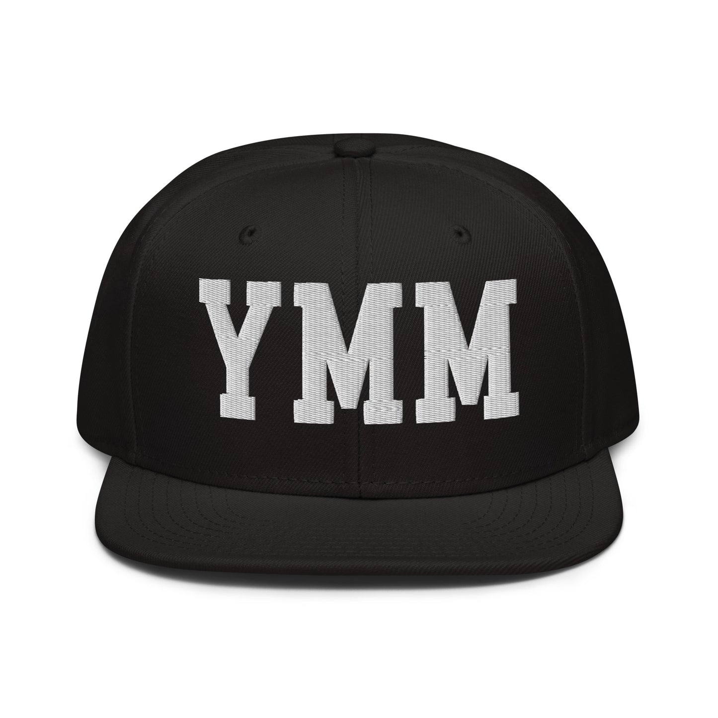 College-Style Wool-Blend Snapback Hat • White • YMM Fort McMurray • YHM Designs - Image 07