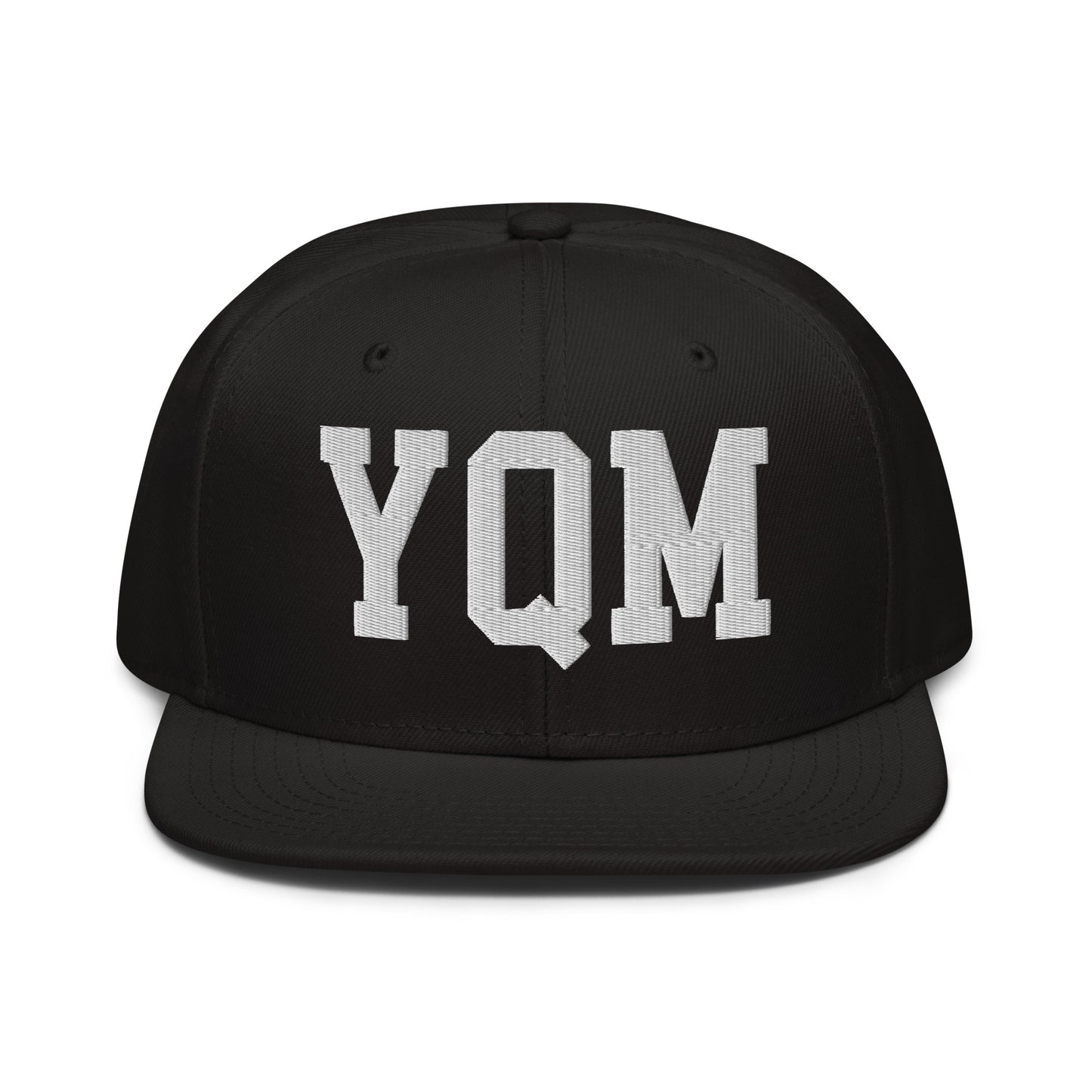 College-Style Wool-Blend Snapback Hat • White • YQM Moncton • YHM Designs - Image 07