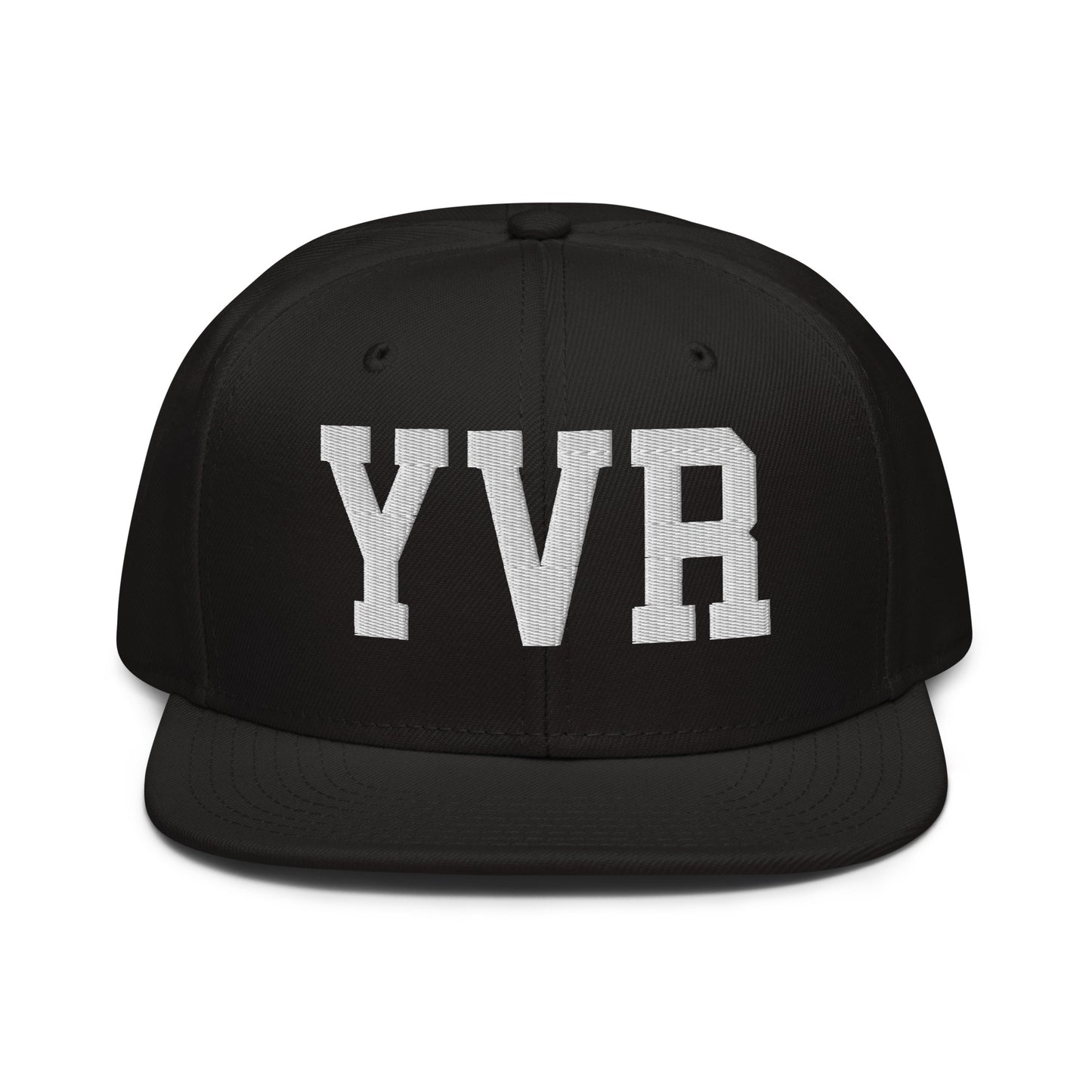 College-Style Wool-Blend Snapback Hat • White • YVR Vancouver • YHM Designs - Image 07