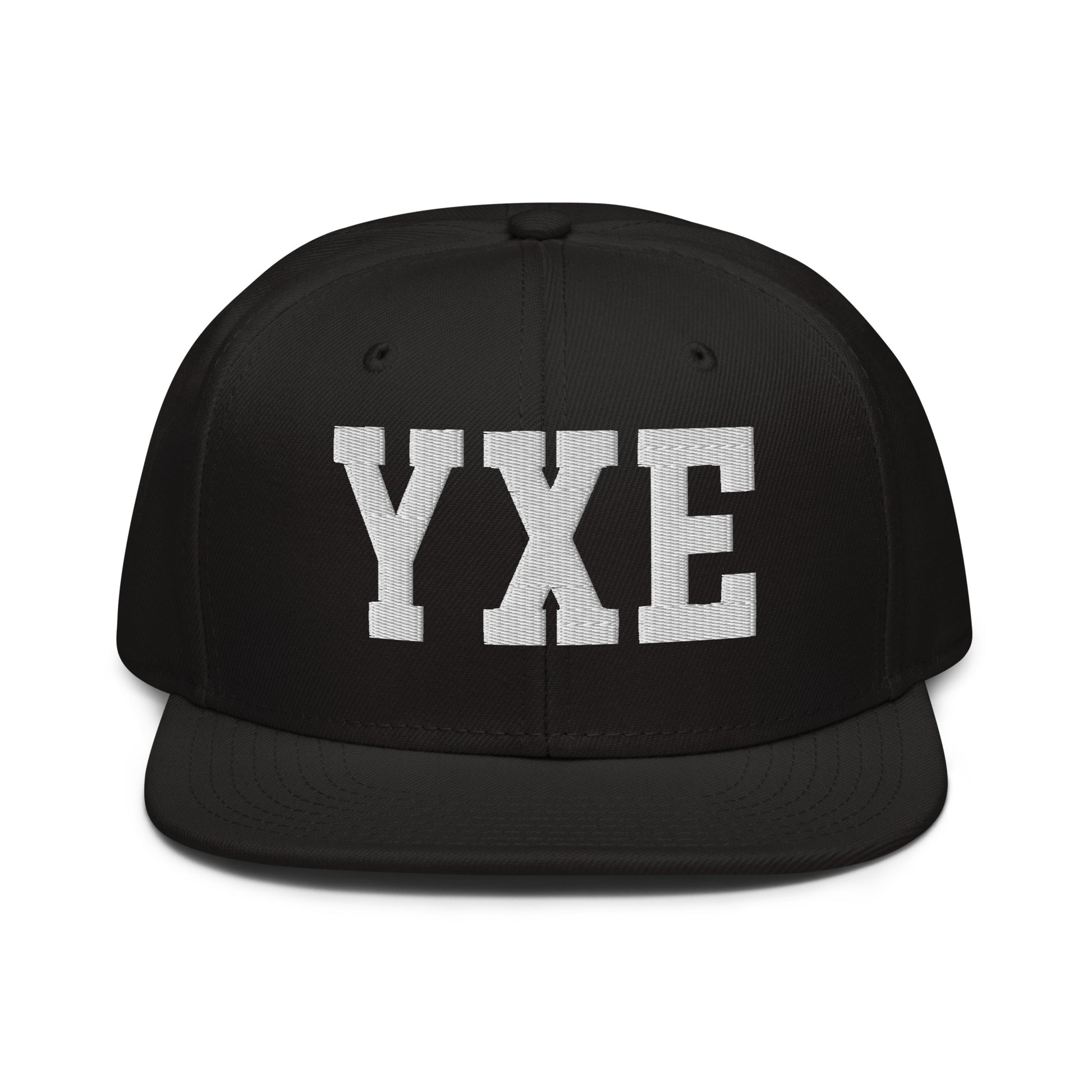 College-Style Wool-Blend Snapback Hat • White • YXE Saskatoon • YHM Designs - Image 07