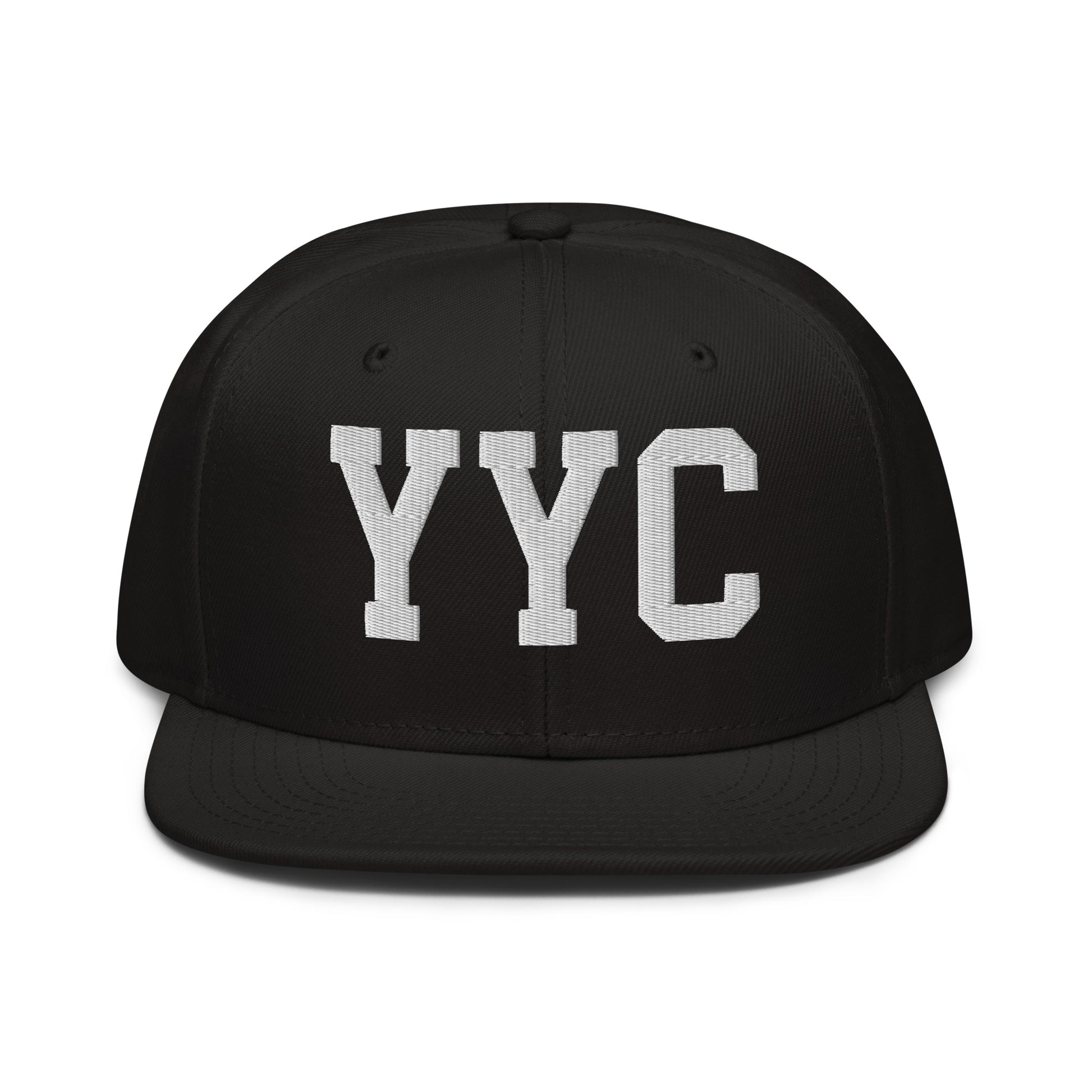 College-Style Wool-Blend Snapback Hat • White • YYC Calgary • YHM Designs - Image 07