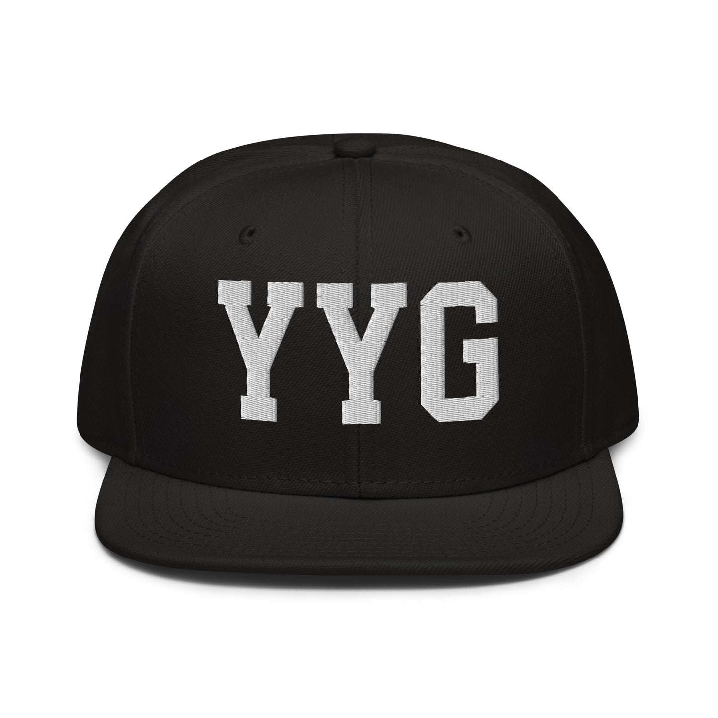 College-Style Wool-Blend Snapback Hat • White • YYG Charlottetown • YHM Designs - Image 07